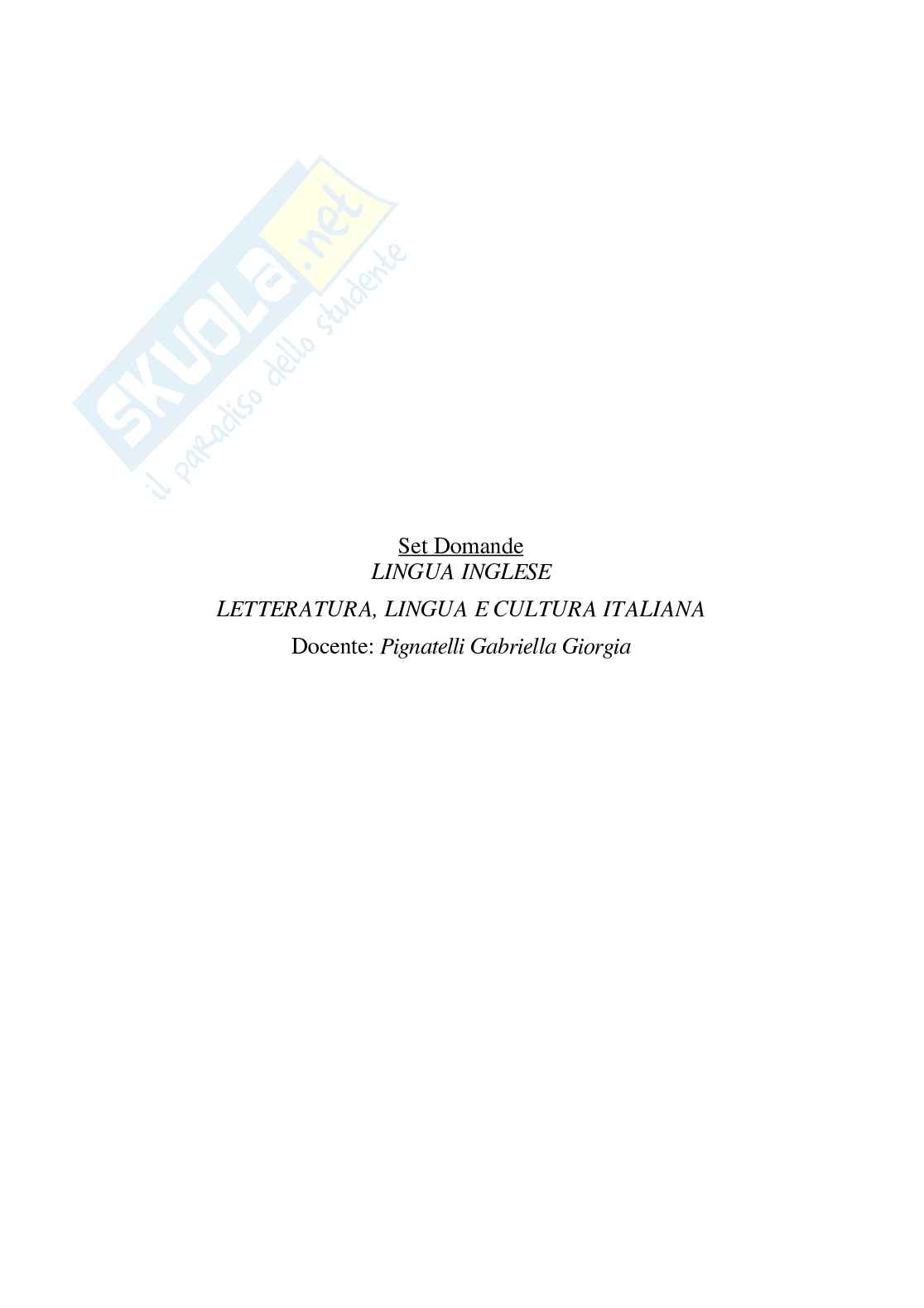 Paniere di Lingua inglese (2025) - Risposte multiple  Pag. 2