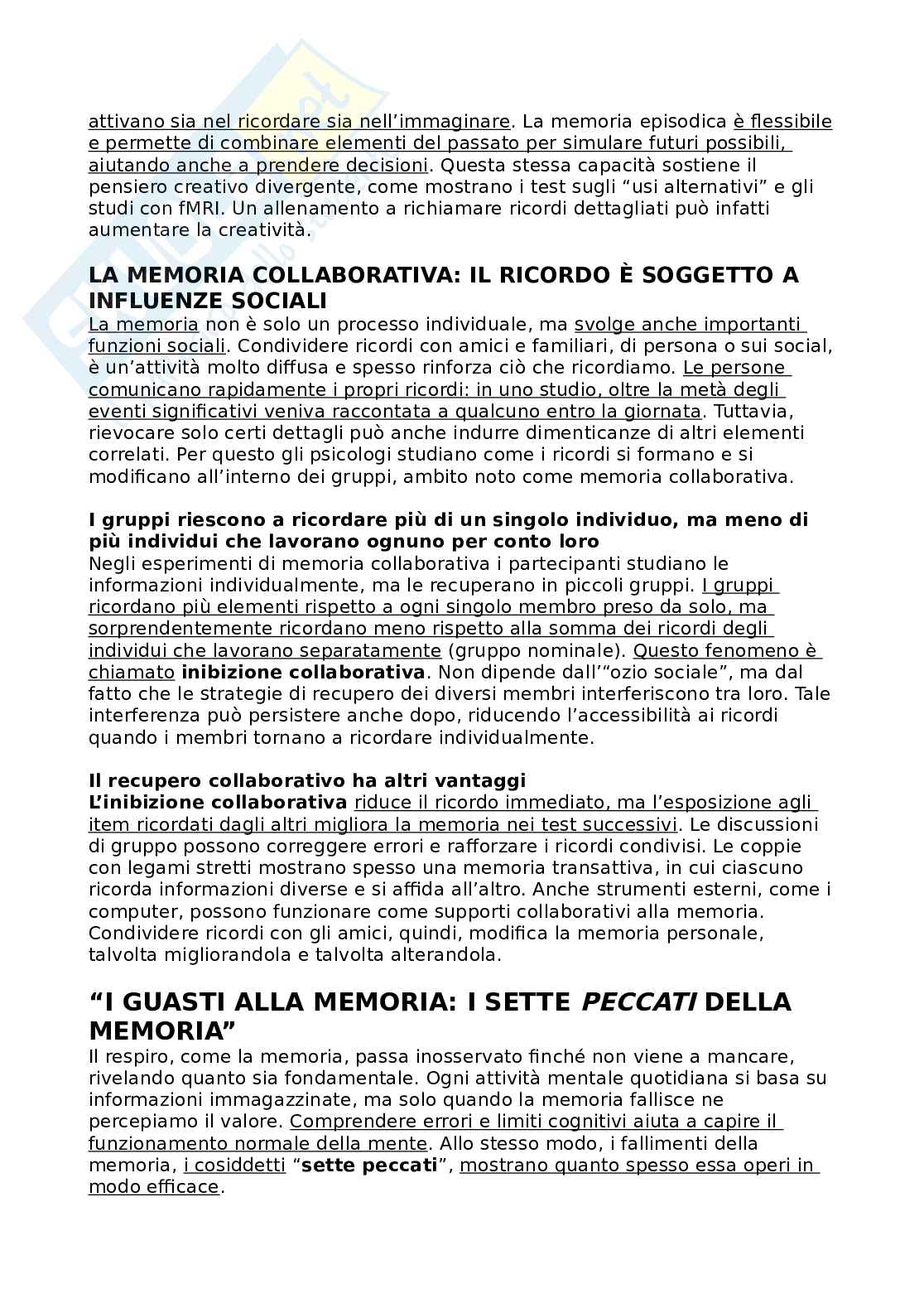 Riassunto esame Psicologia generale, Prof. Angelelli Paola, libro consigliato Psicologia generale, Schacter, Gilbert, Nock Pag. 66