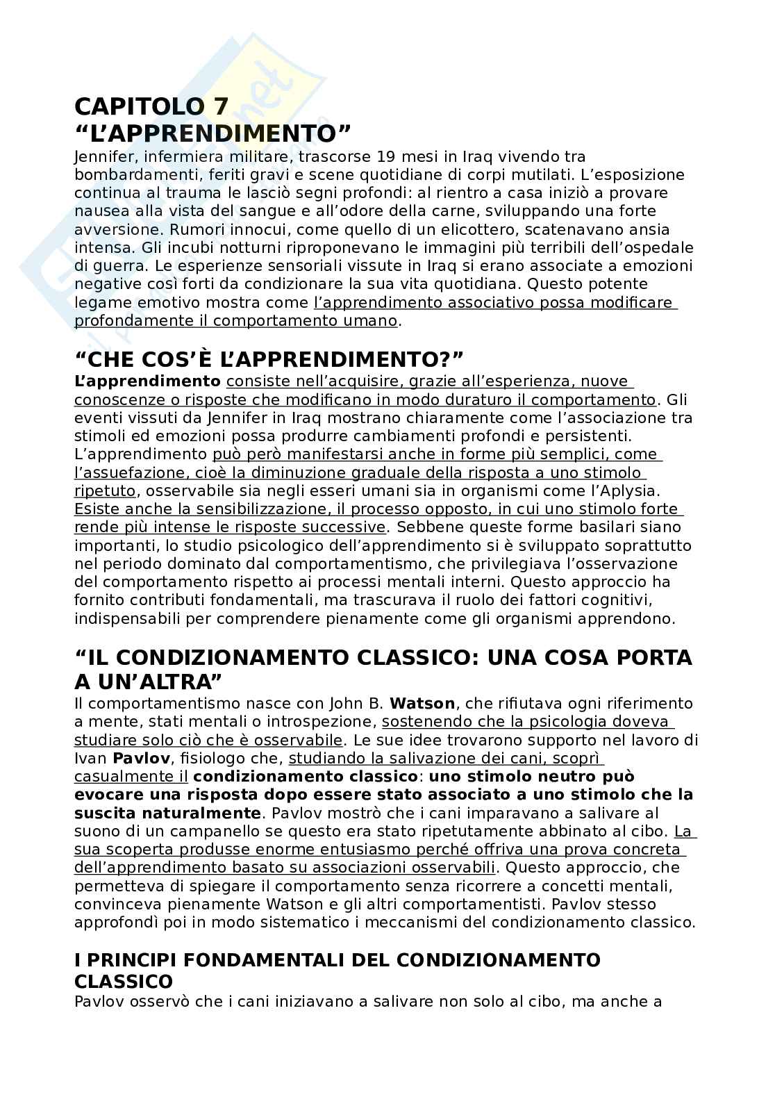 Riassunto esame Psicologia generale, Prof. Angelelli Paola, libro consigliato Psicologia generale, Schacter, Gilbert, Nock Pag. 71