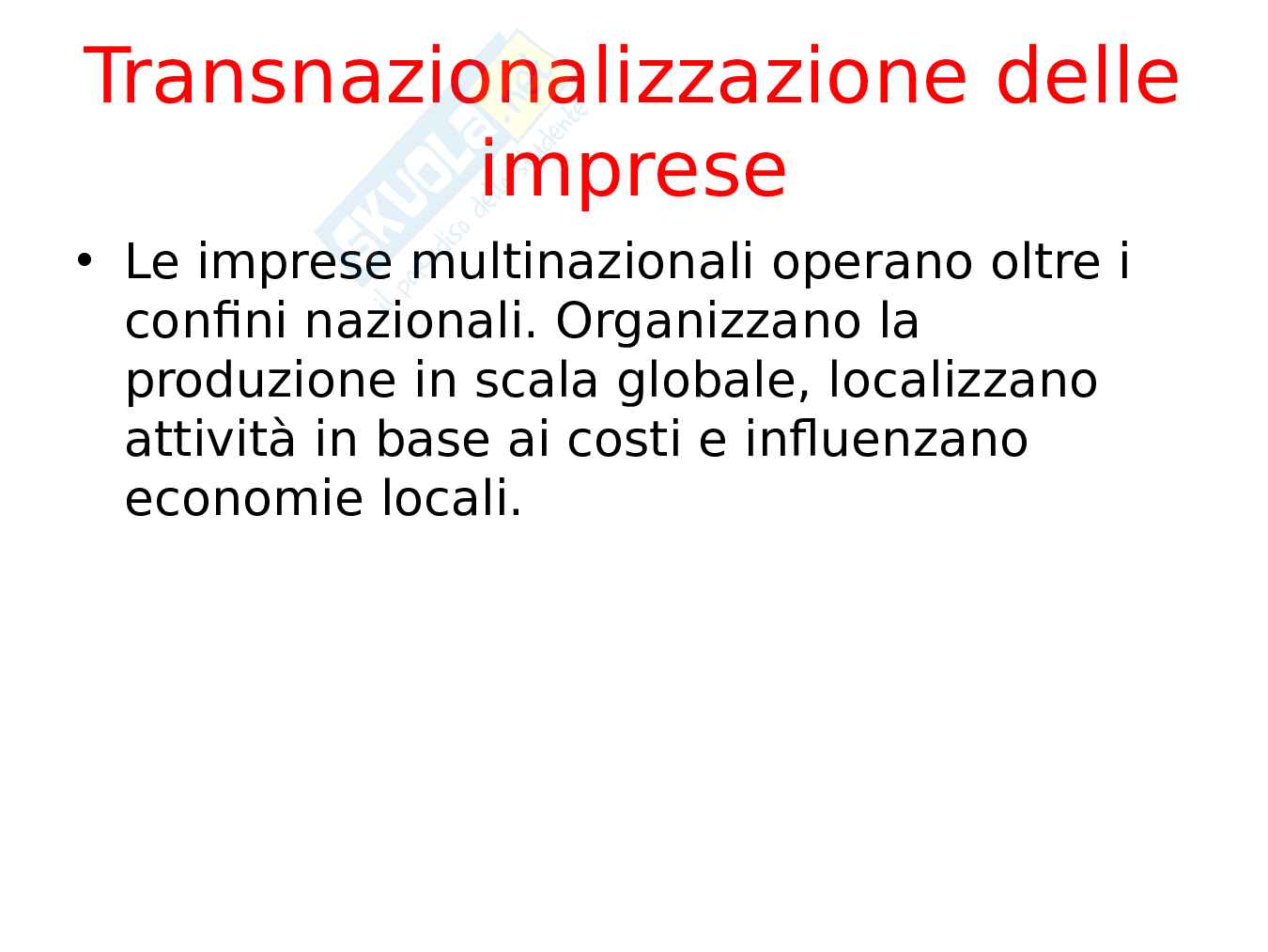 Globalizzazione Economica e Culturale Pag. 6