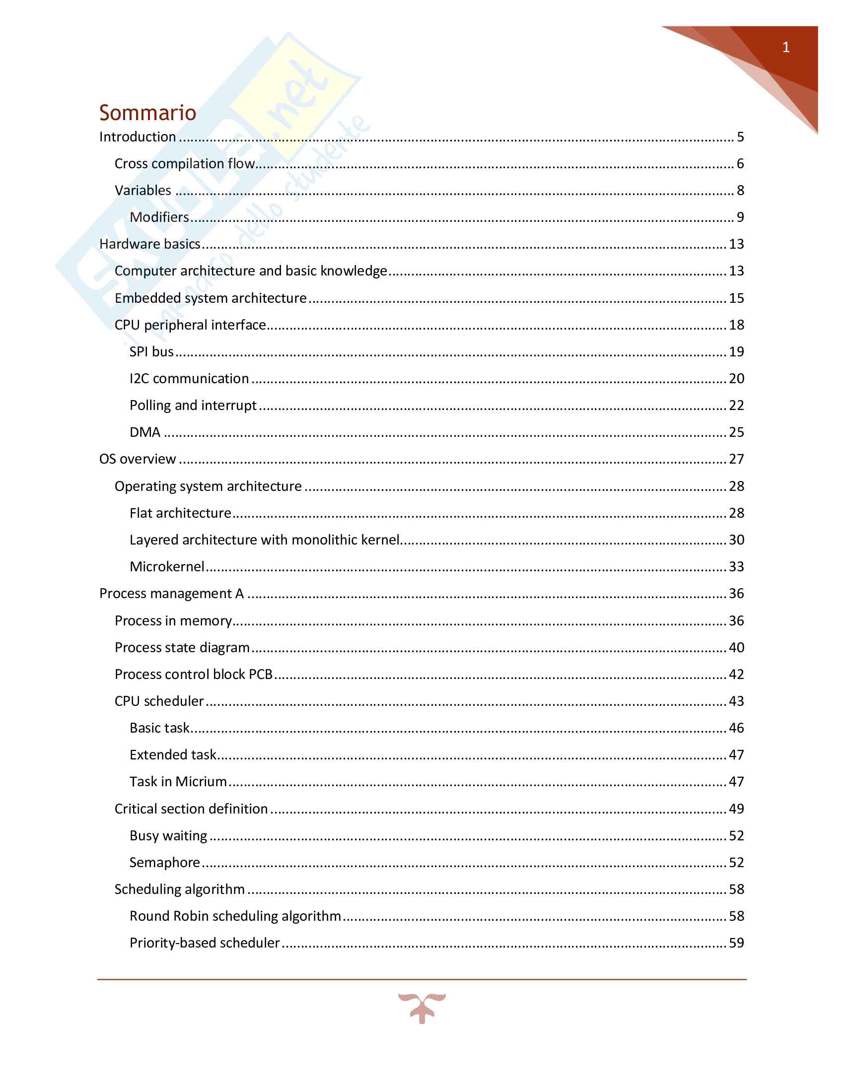 Lecture notes operating systems for embedded systems Pag. 2