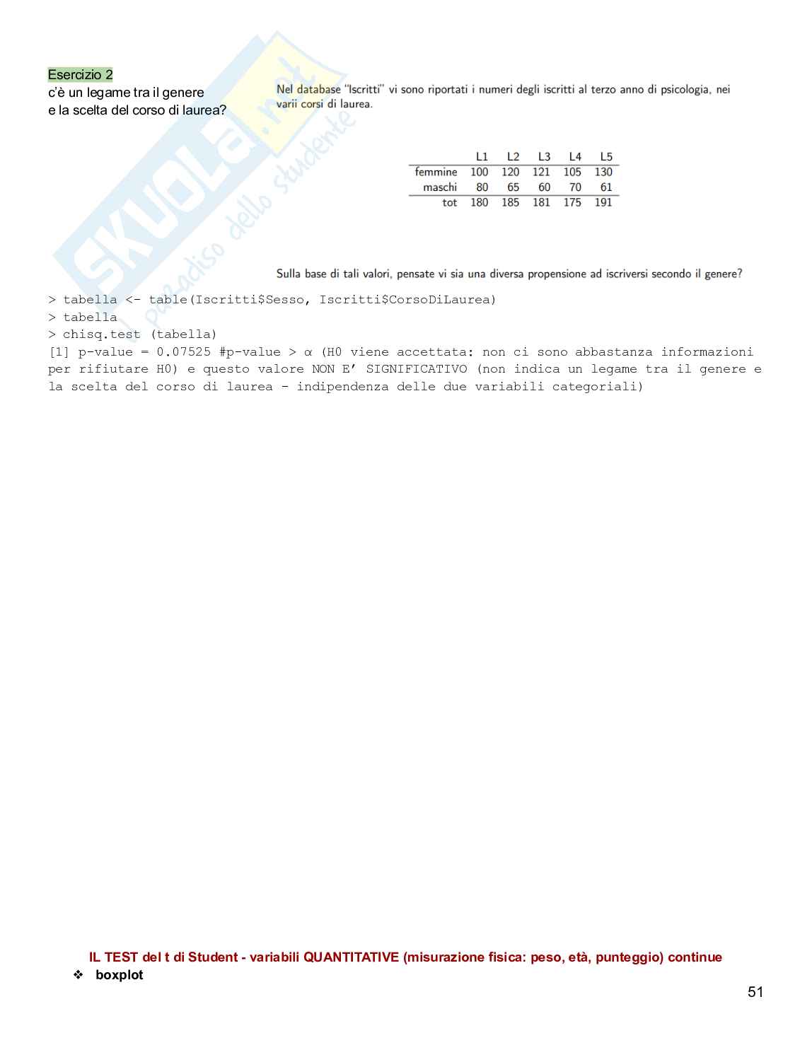 Ricerca e analisi dei dati in psicologia Pag. 51