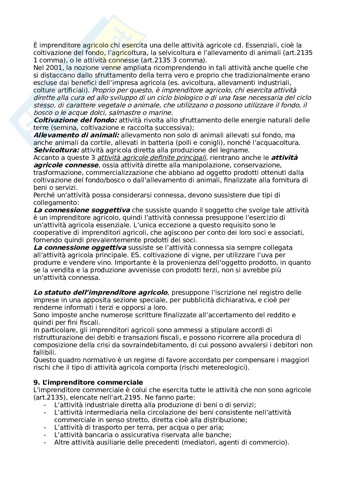 Riassunto esame Diritto commerciale, prof.Picciau, libro consigliato Lineamenti di diritto commerciale, Cottino Pag. 2