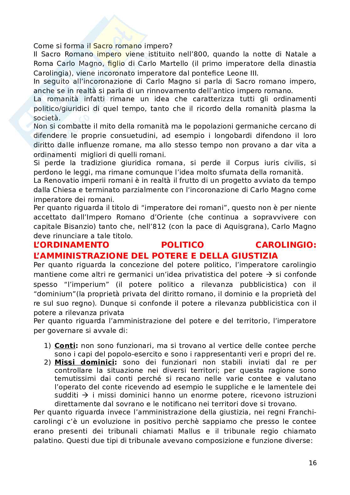 Diritto di storia medievale Pag. 16