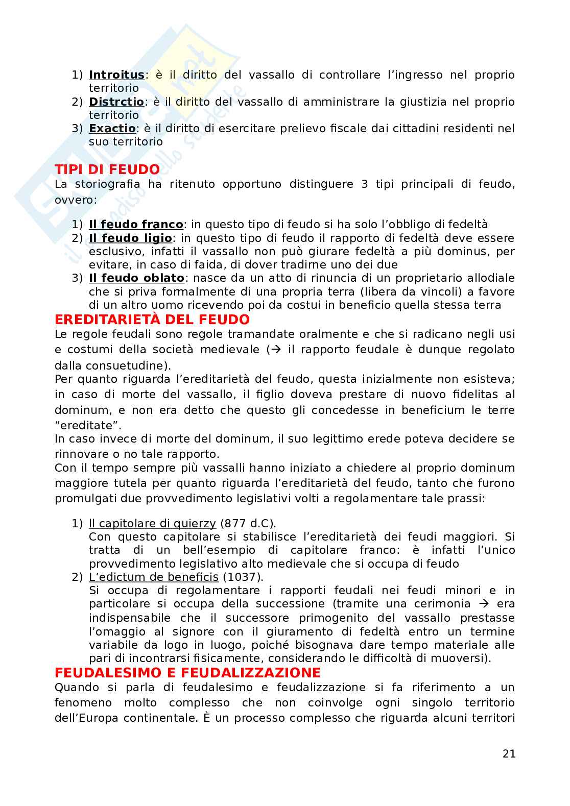 Diritto di storia medievale Pag. 21