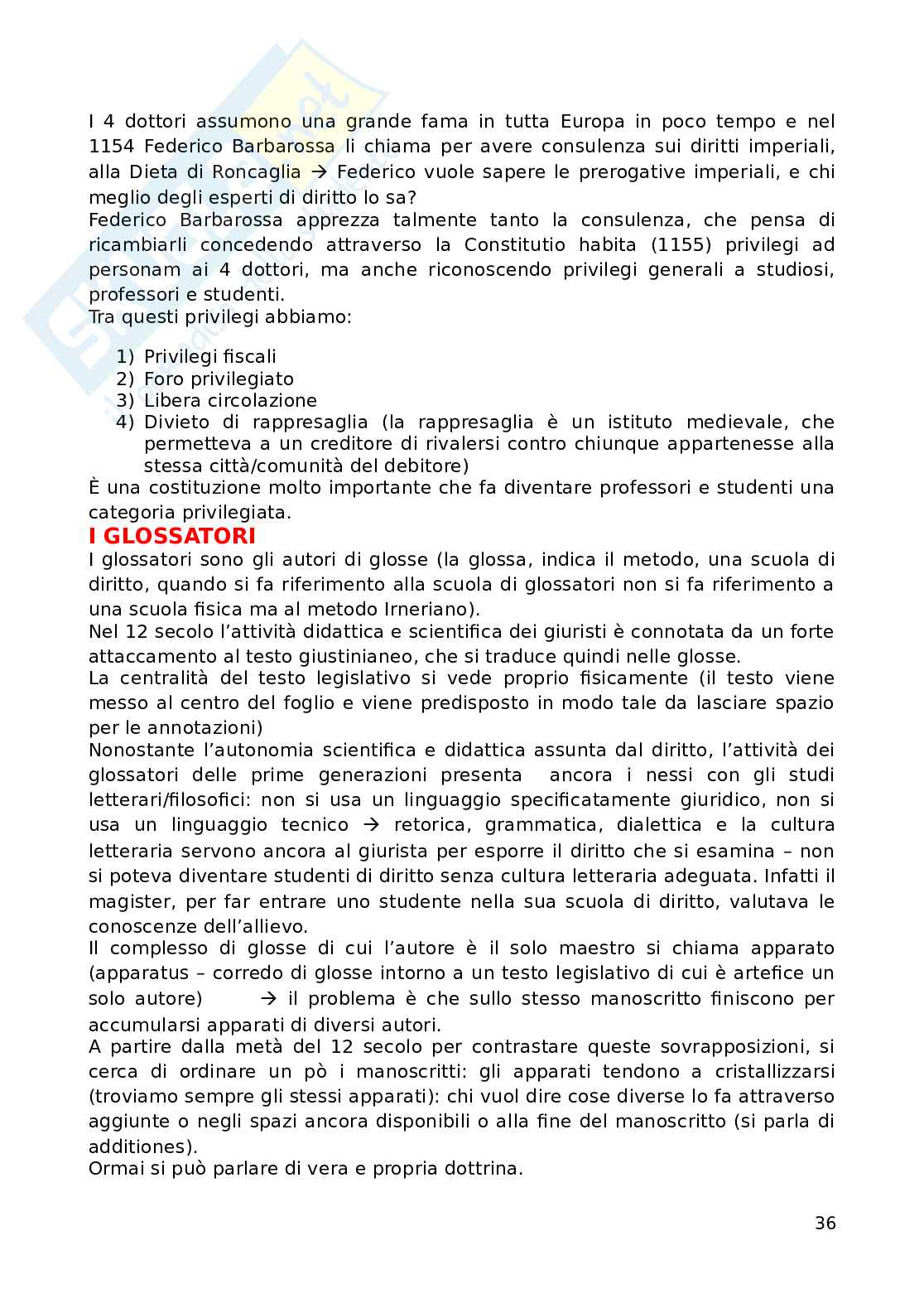 Diritto di storia medievale Pag. 36