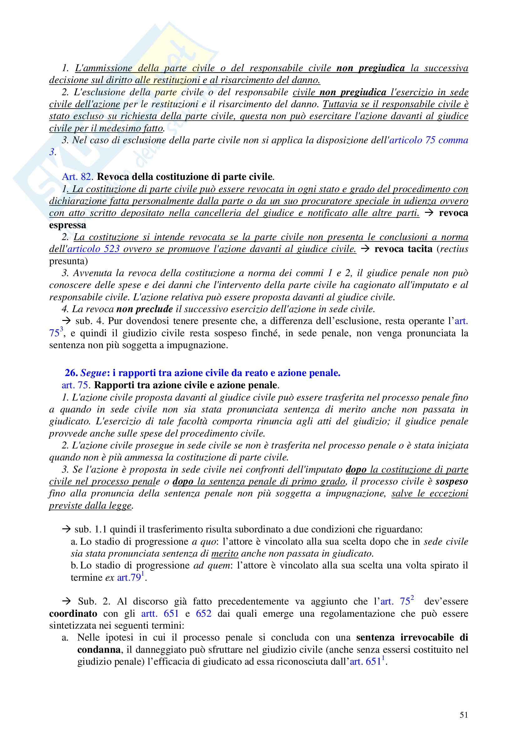 Riassunto esame Procedura Penale, prof. Galgani, libro consigliato Diritto Processuale Penale I di Conso e Grevi Pag. 51