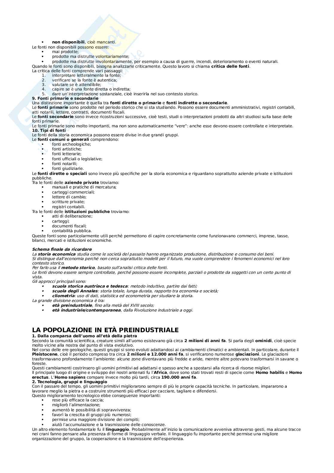 Storia economica - Appunti riscritti Pag. 2
