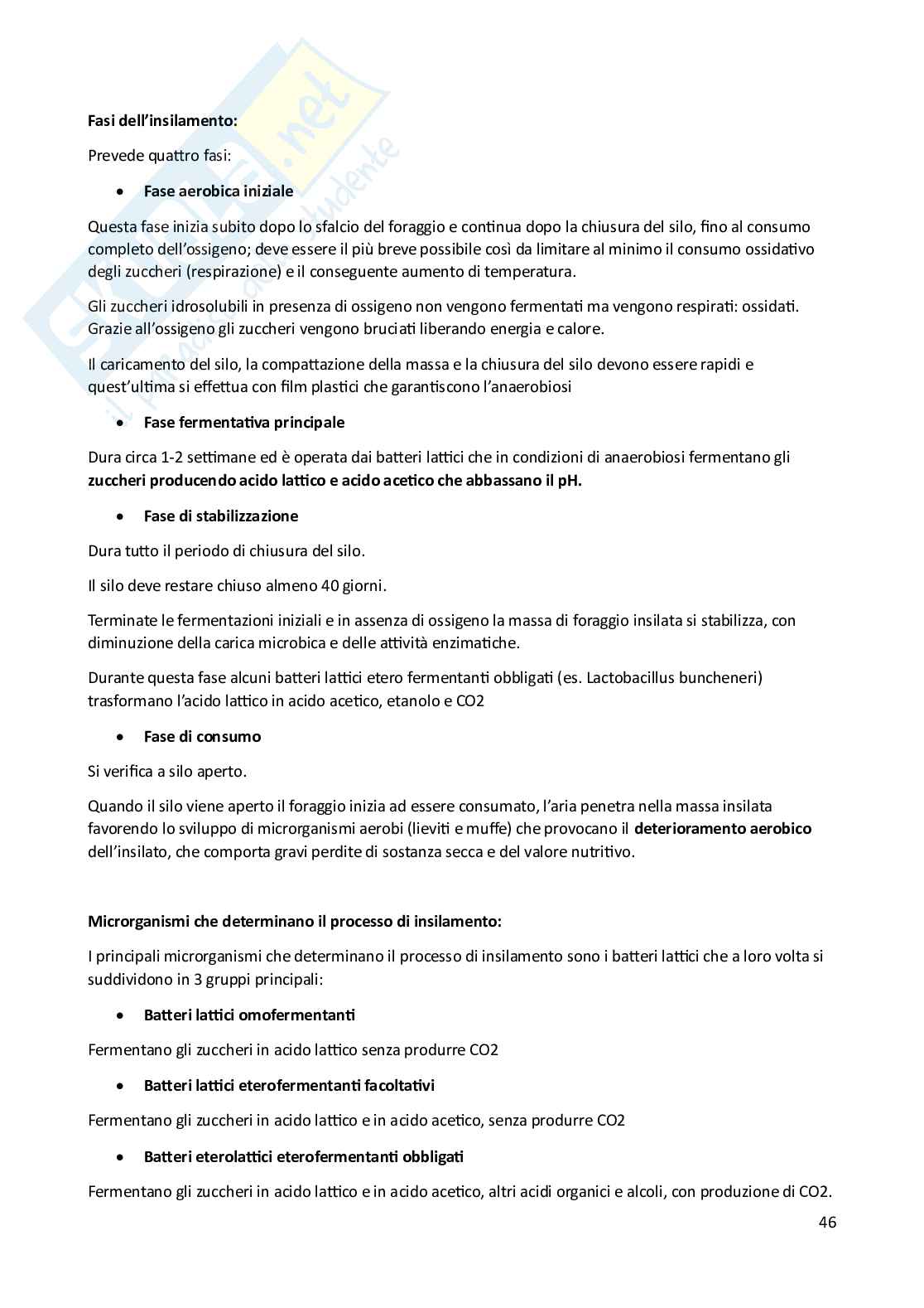 Zootecnica: alimentazione e nutrizione animale Pag. 46
