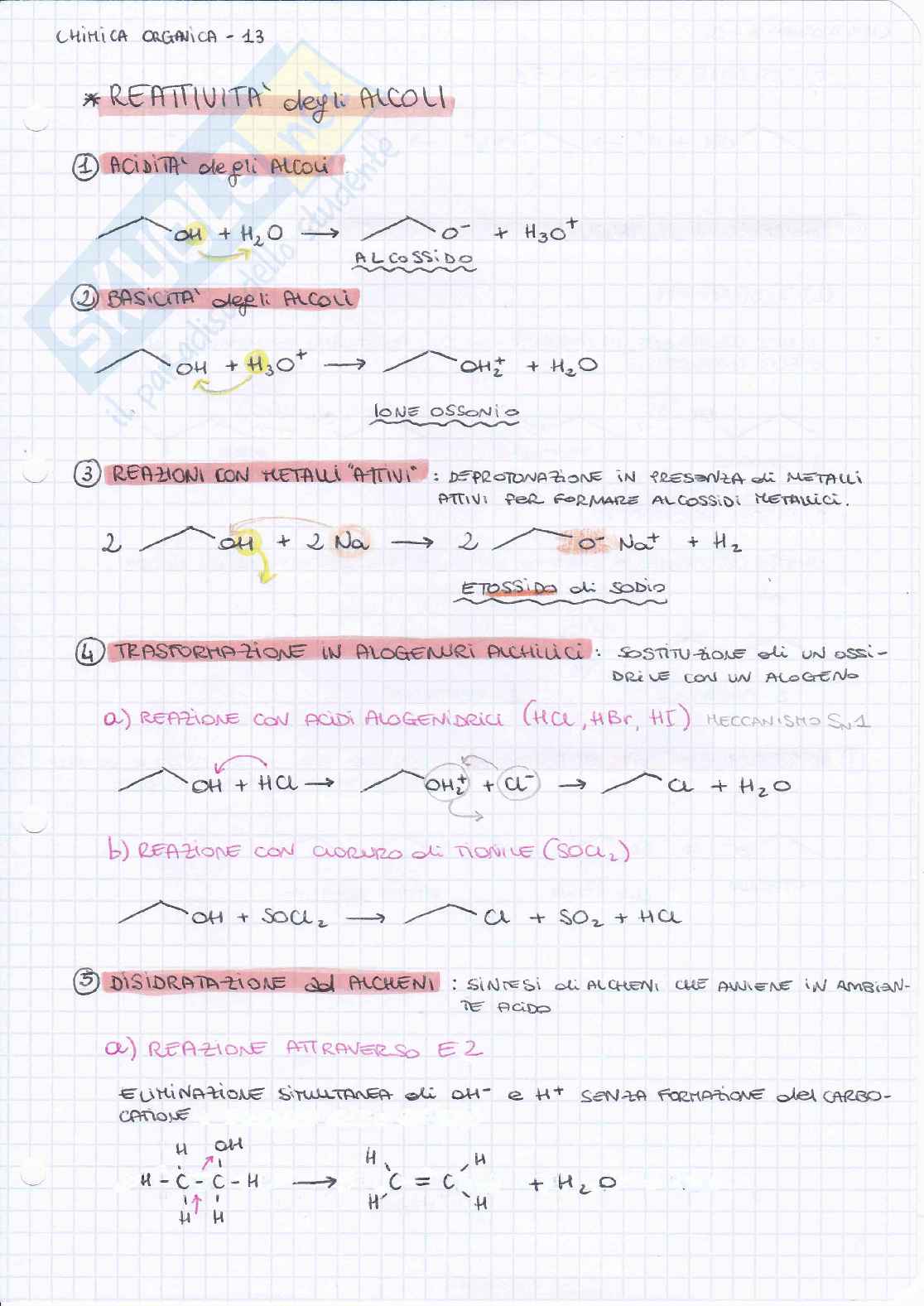 Schemi delle reazioni e riassunti di chimica organica Pag. 6