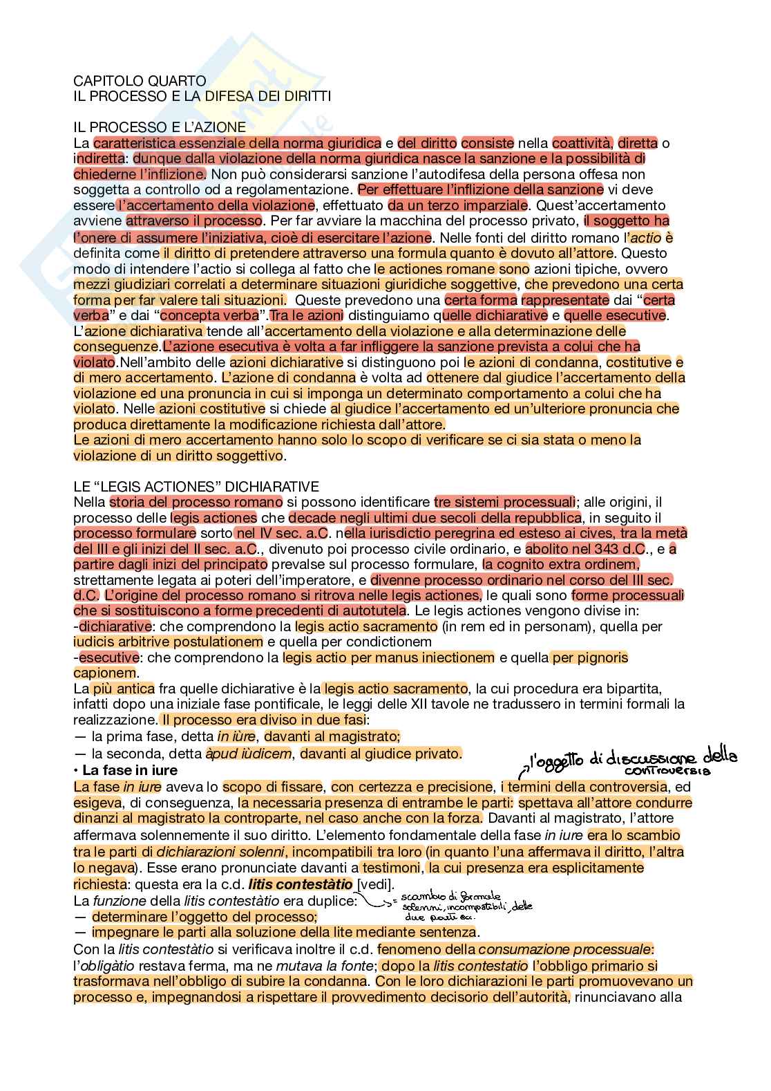 Riassunto esame Istituzioni di diritto privato romano, Prof. Navarra Maria Luisa, libro consigliato Istituzioni di diritto privato romano, Talamanca Pag. 1