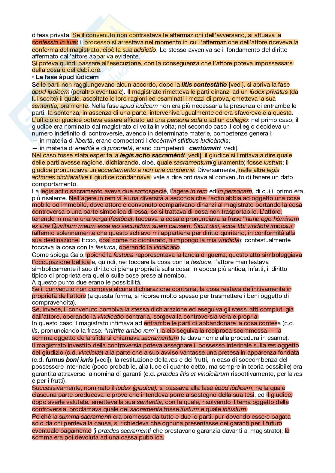 Riassunto esame Istituzioni di diritto privato romano, Prof. Navarra Maria Luisa, libro consigliato Istituzioni di diritto privato romano, Talamanca Pag. 2