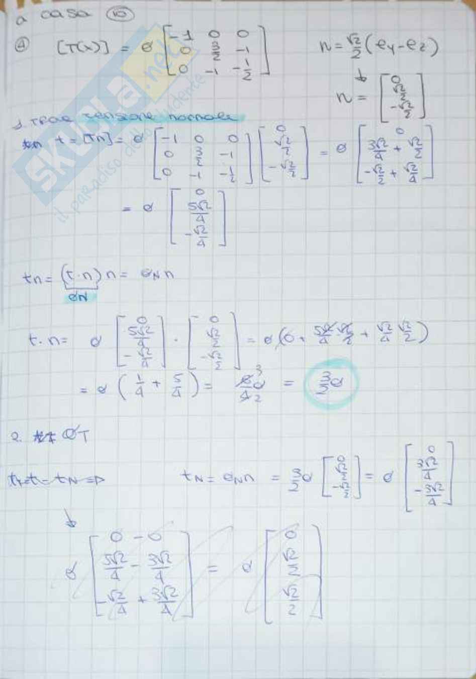 Esercizi da me svolti per esame di Scienza delle costruzioni Pag. 1
