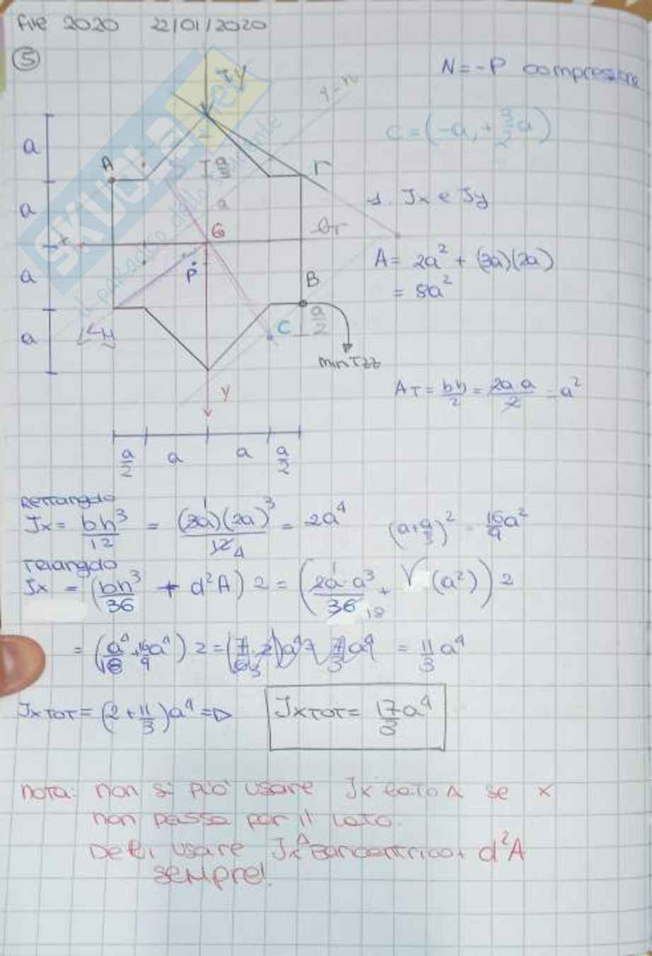Esercizi da me svolti per esame di Scienza delle costruzioni Pag. 16