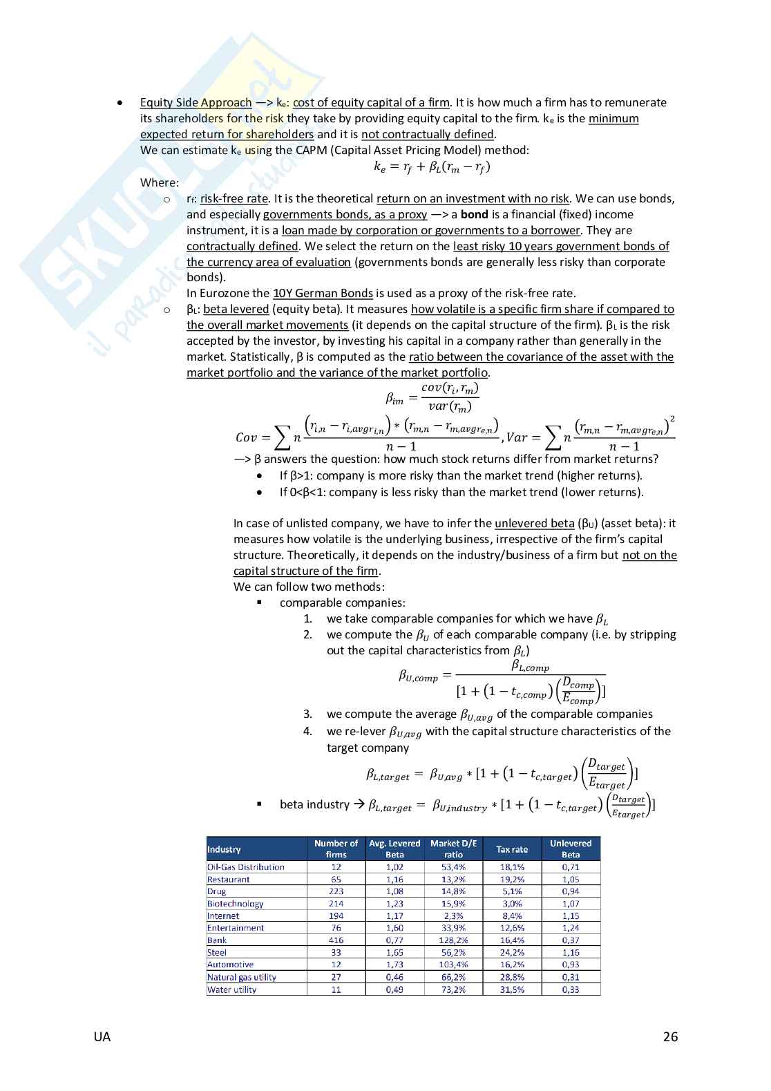 Appunti di Accounting finance and control Pag. 26