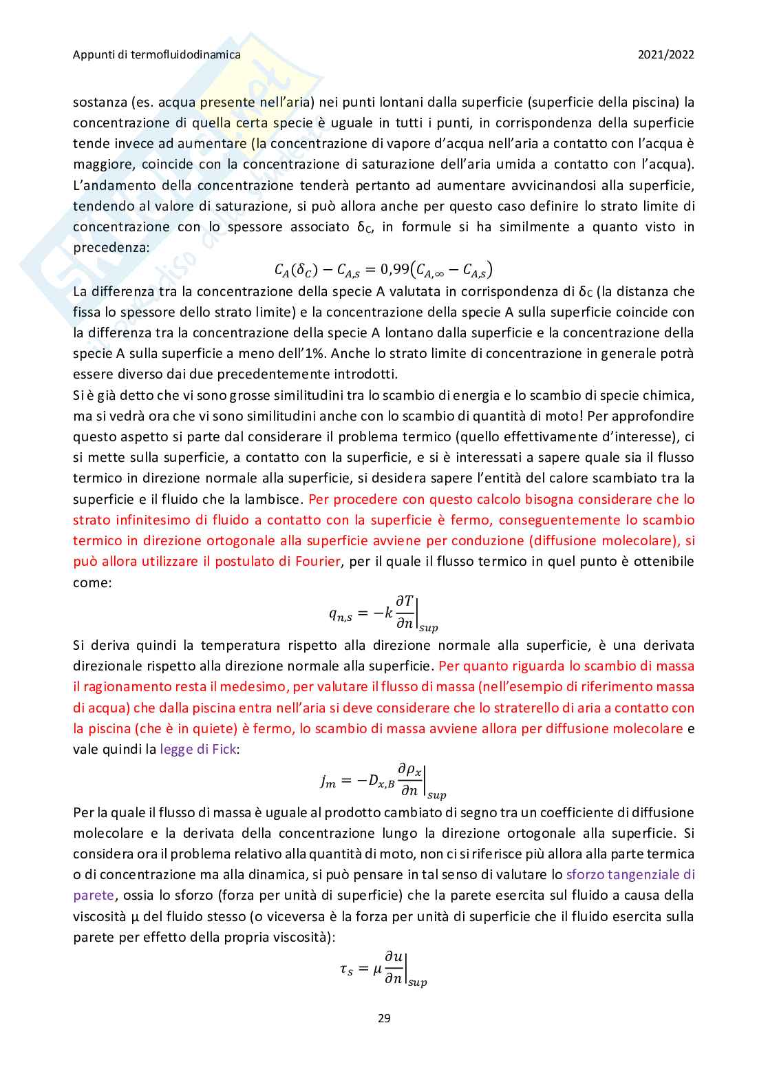 Appunti di Termofluidodinamica (modulo 1) Pag. 31