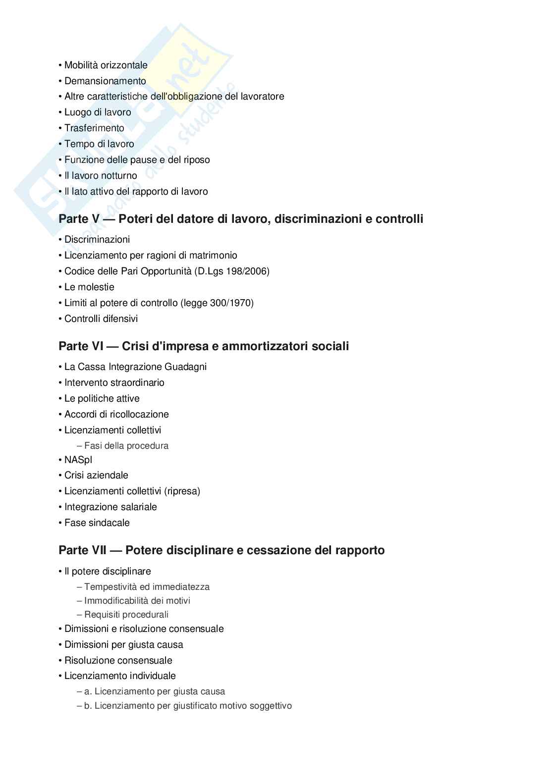 Diritto del Lavoro - Appunti completi Pag. 2