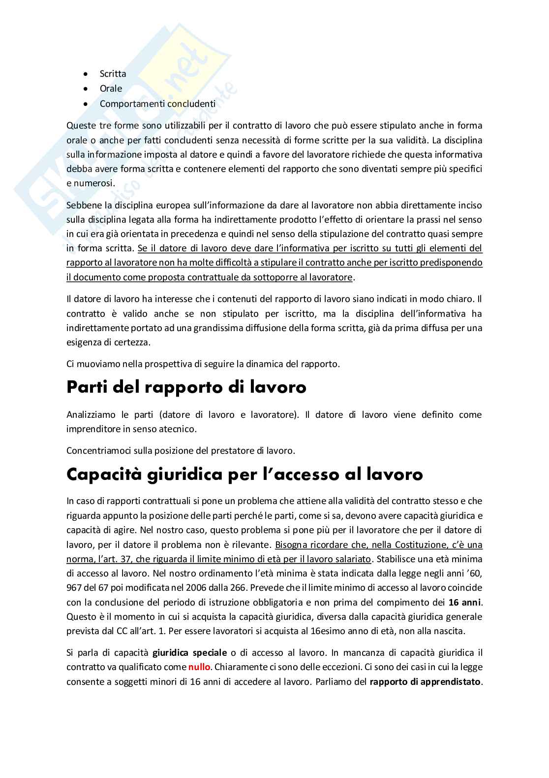 Diritto del Lavoro - Appunti completi Pag. 36