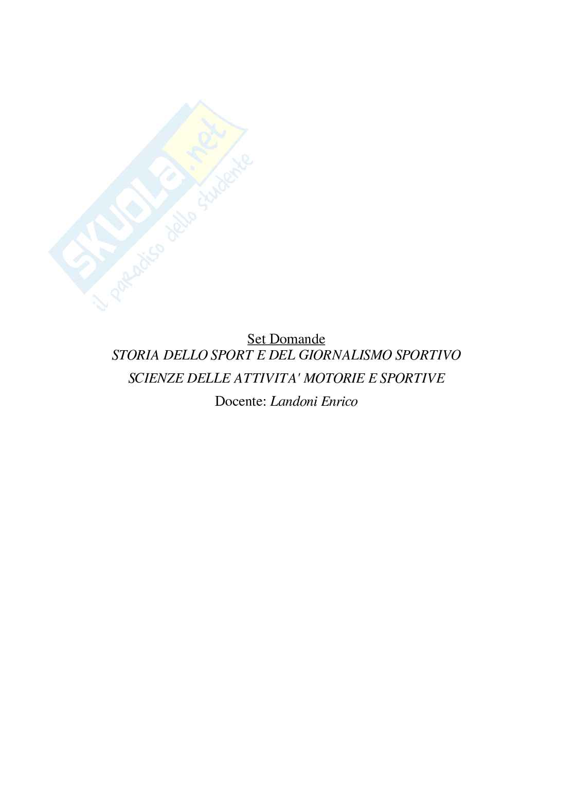 Paniere Storia dello sport e del giornalismo sportivo (2026) - Risposte multiple corrette Pag. 2