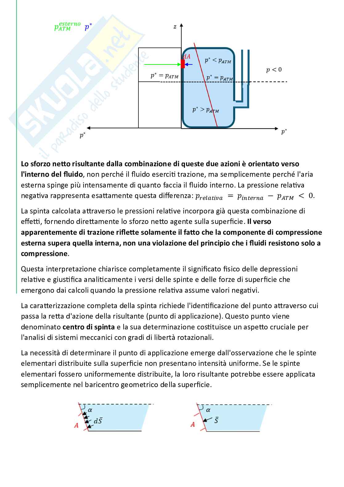 Meccanica dei fluidi, parte 3 - determinazione spinte in condizioni idrostatiche Pag. 11