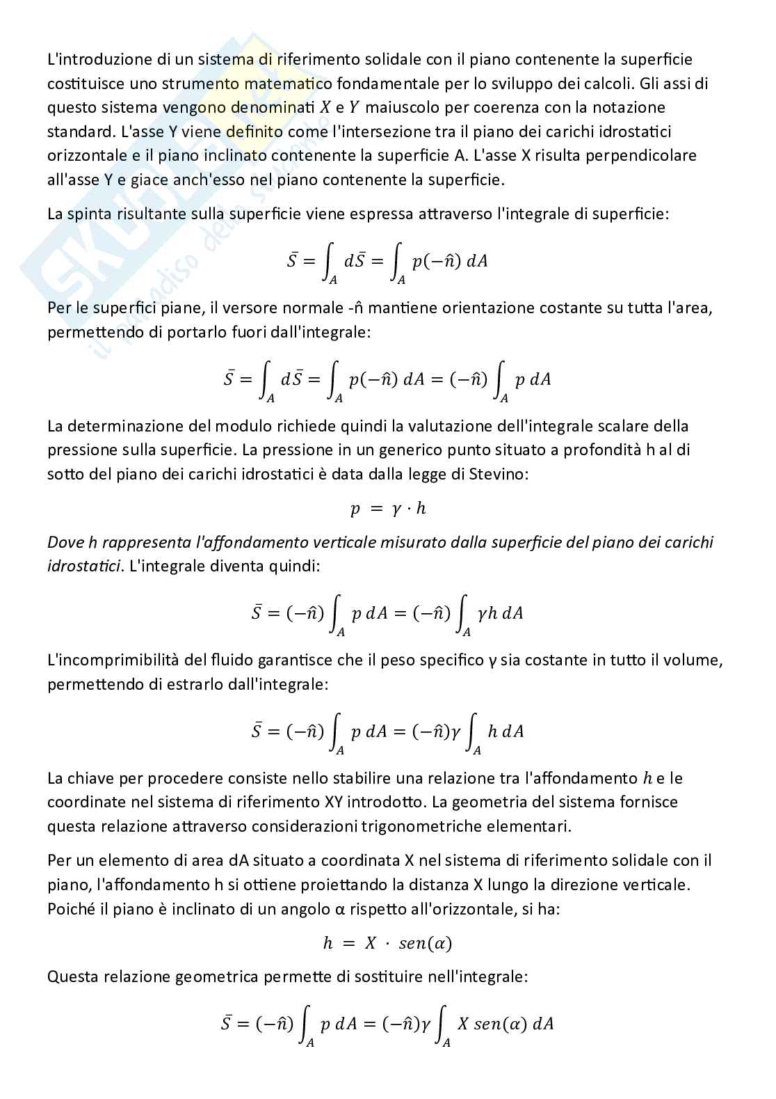 Meccanica dei fluidi, parte 3 - determinazione spinte in condizioni idrostatiche Pag. 6