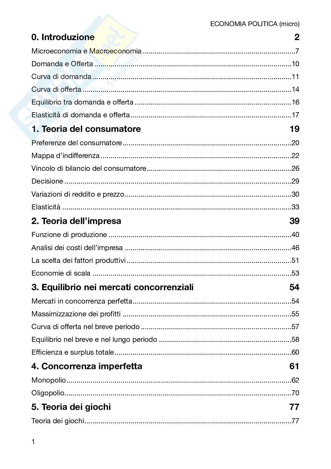 Appunti Economia politica  Pag. 1