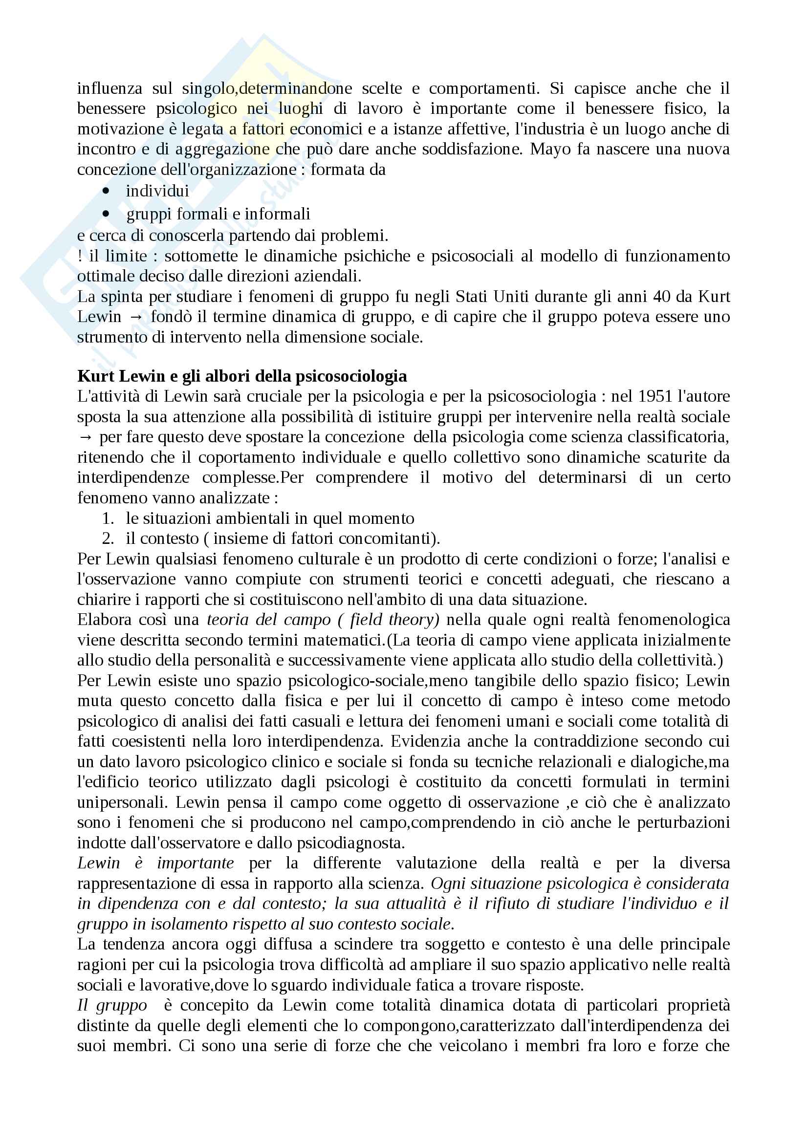 Riassunto esame Metodi e tecniche dei gruppi, docente Bertoni, libro consigliato Il Gruppo in Teoria e in Pratica cap. 1-2-3-4, Kaneklin Pag. 2