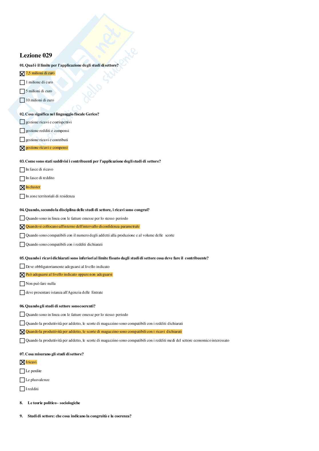 Paniere scienza delle finanze - risposte multiple Pag. 41