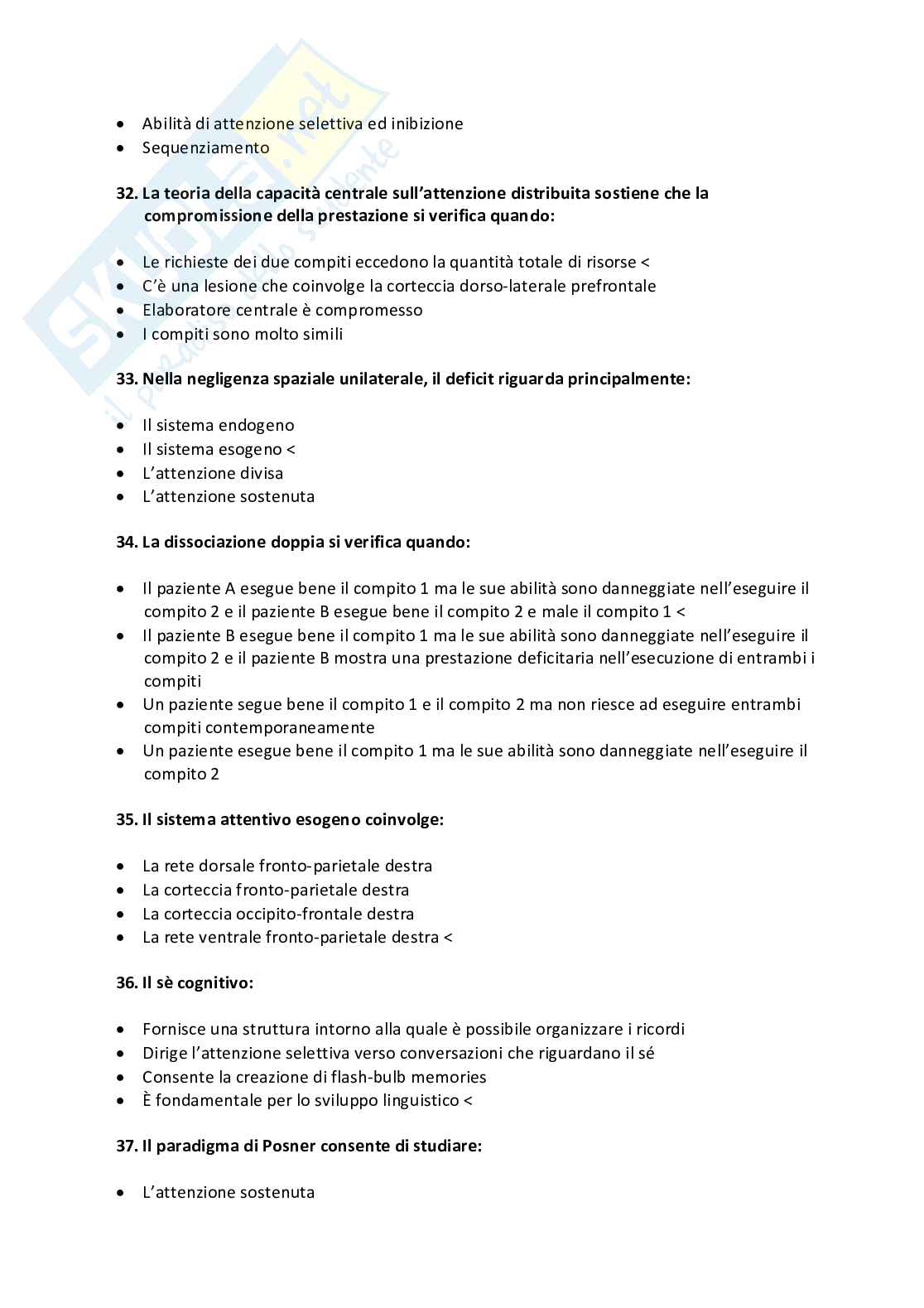 Riassunto esame Psicologia generale, Prof. Primativo Silvia, libro consigliato Psicologia cognitiva, Eysenck, Keane Pag. 16