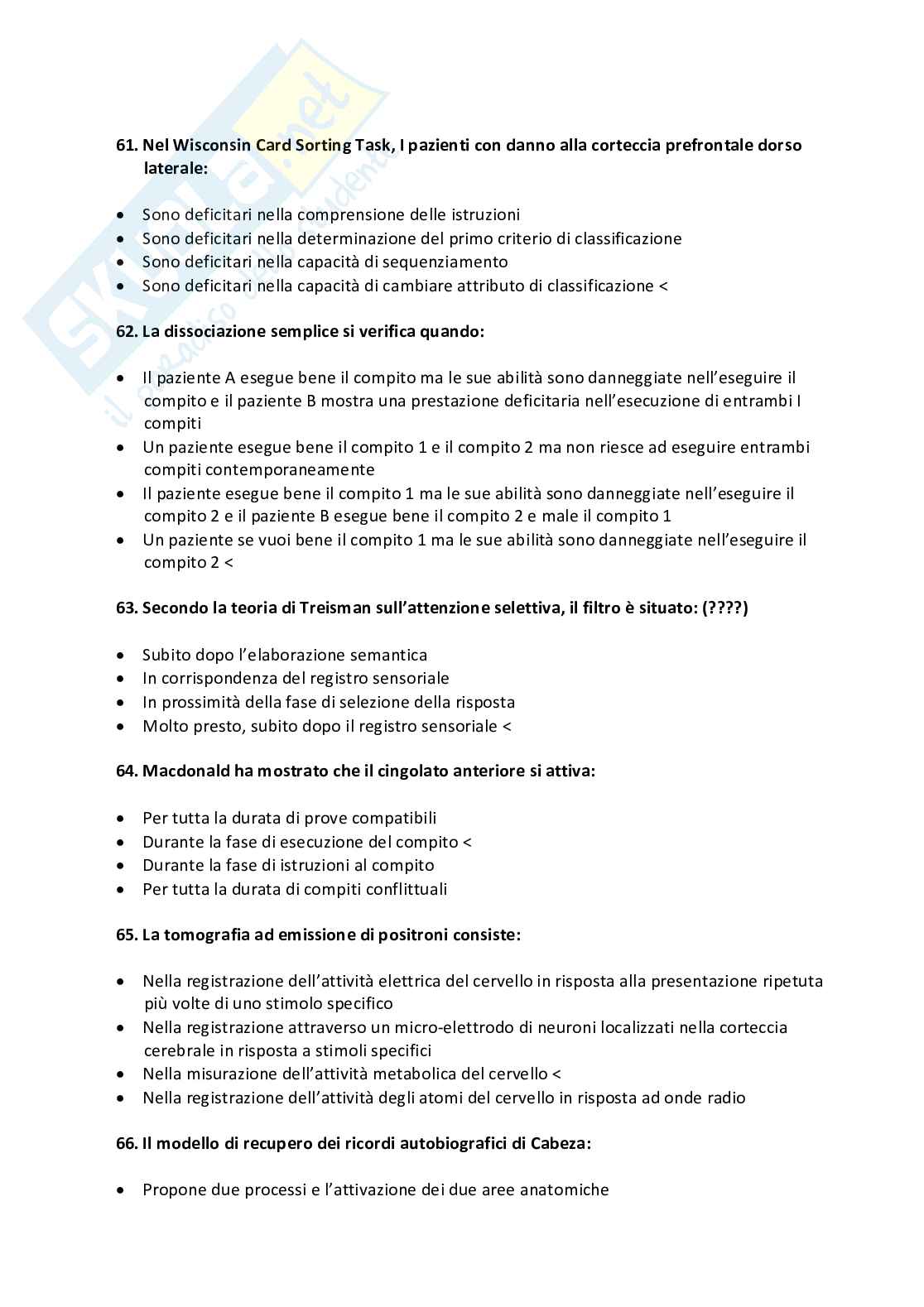 Riassunto esame Psicologia generale, Prof. Primativo Silvia, libro consigliato Psicologia cognitiva, Eysenck, Keane Pag. 21