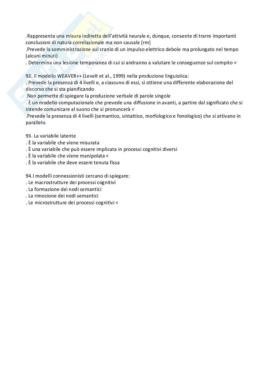 Riassunto esame Psicologia generale, Prof. Primativo Silvia, libro consigliato Psicologia cognitiva, Eysenck, Keane Pag. 26