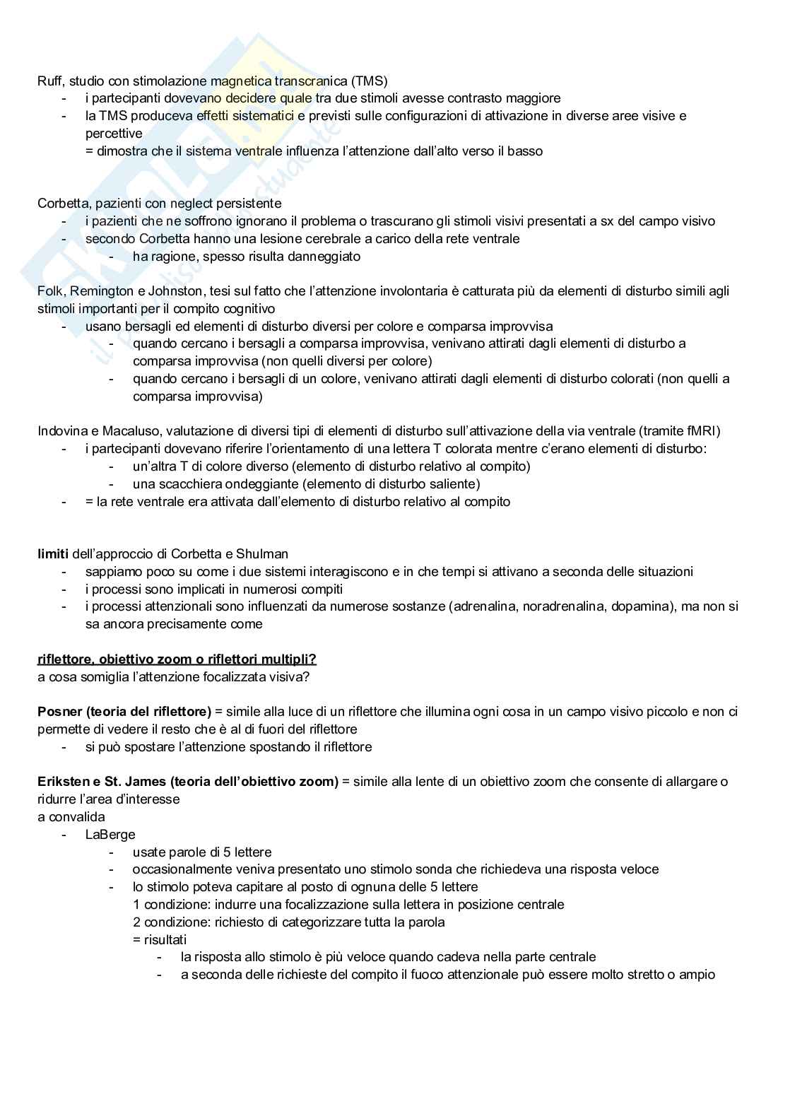Riassunto esame Psicologia generale, Prof. Primativo Silvia, libro consigliato Psicologia cognitiva, Eysenck, Keane Pag. 31