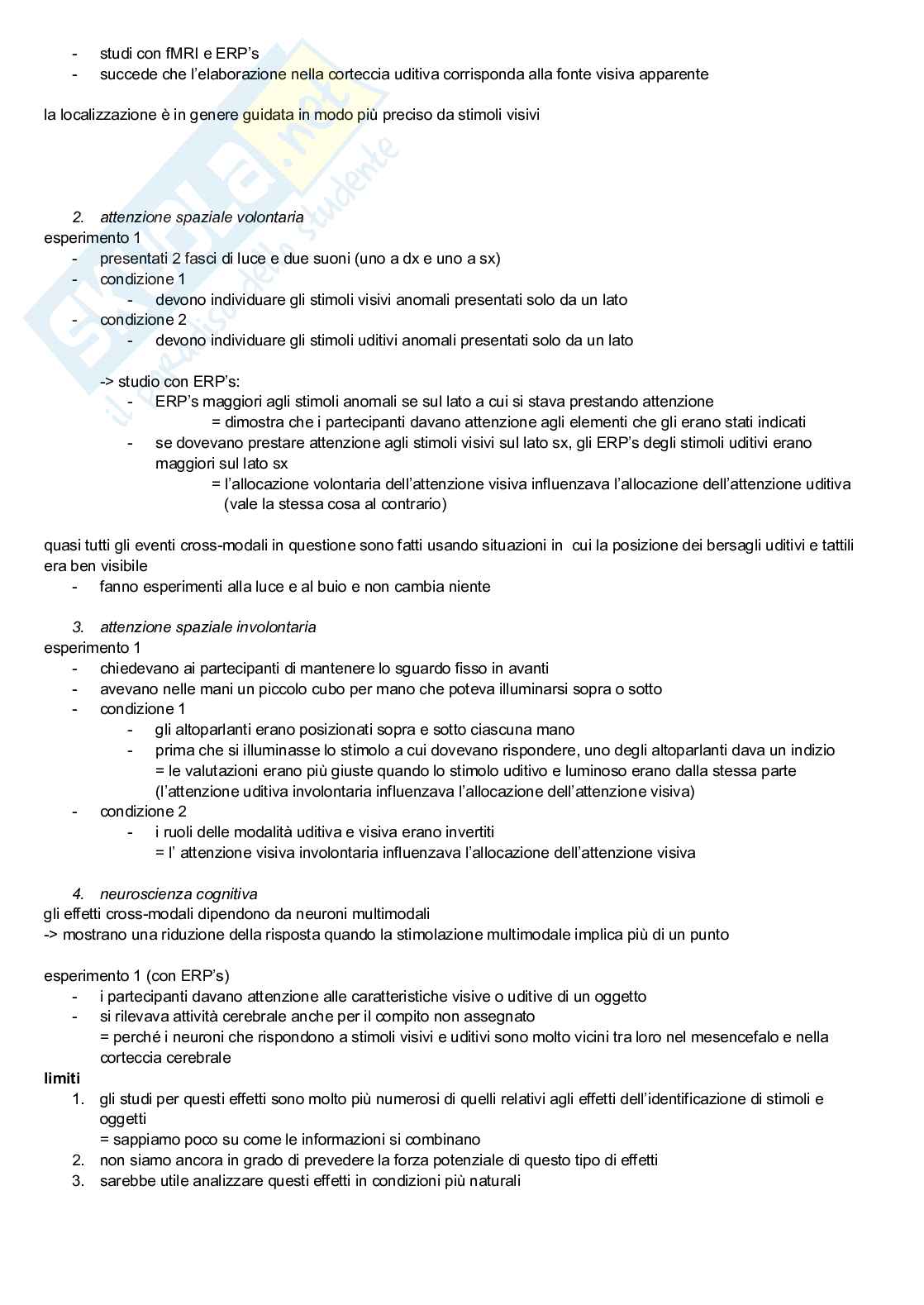 Riassunto esame Psicologia generale, Prof. Primativo Silvia, libro consigliato Psicologia cognitiva, Eysenck, Keane Pag. 41