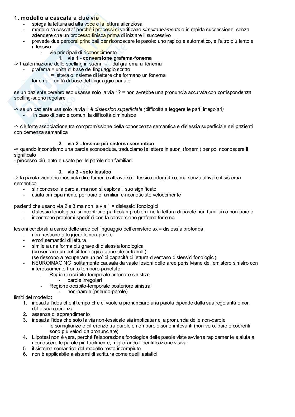 Riassunto esame Psicologia generale, Prof. Primativo Silvia, libro consigliato Psicologia cognitiva, Eysenck, Keane Pag. 66