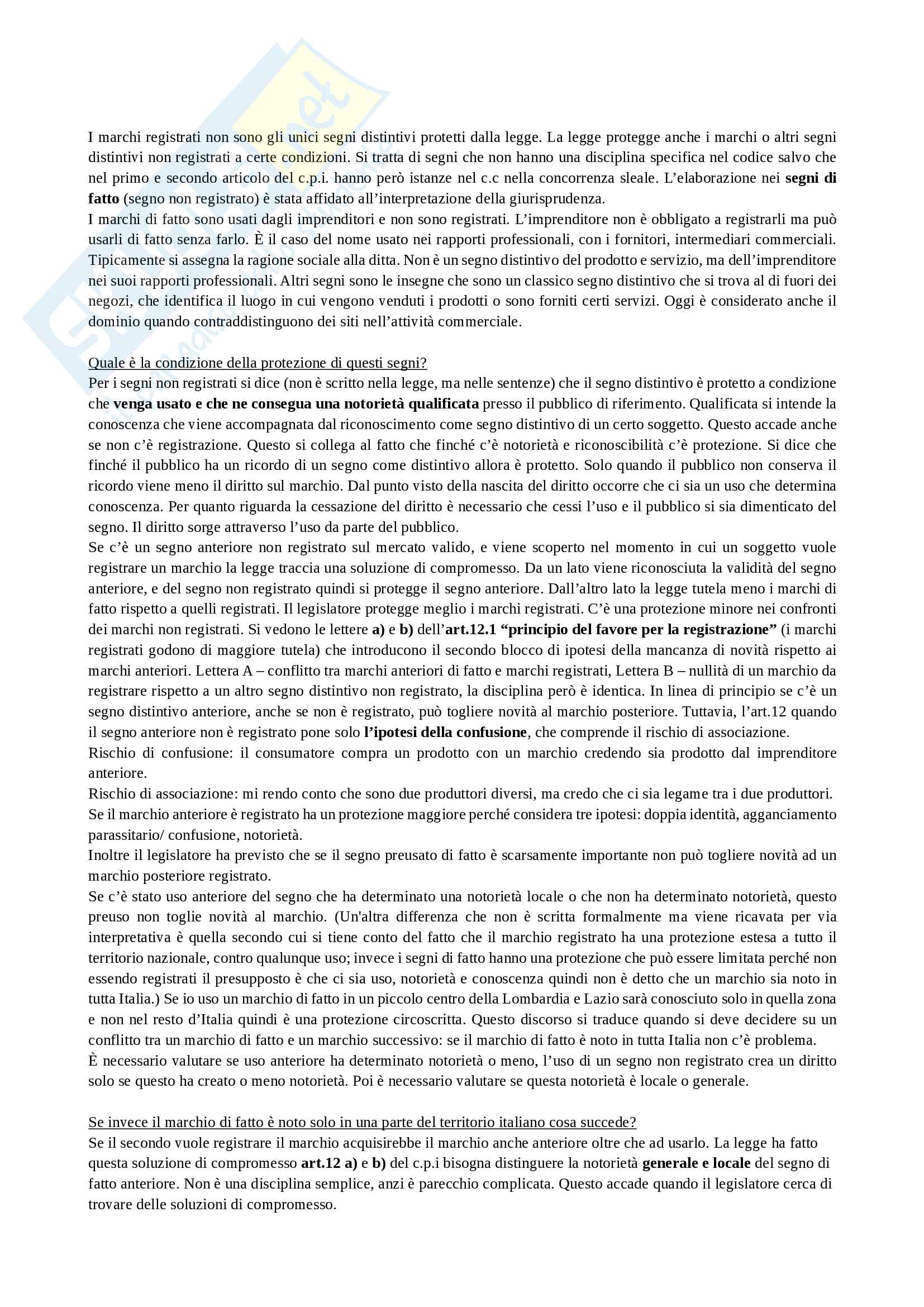 Appunti Diritto Industriale, prof. Sironi: seconda parte Pag. 21