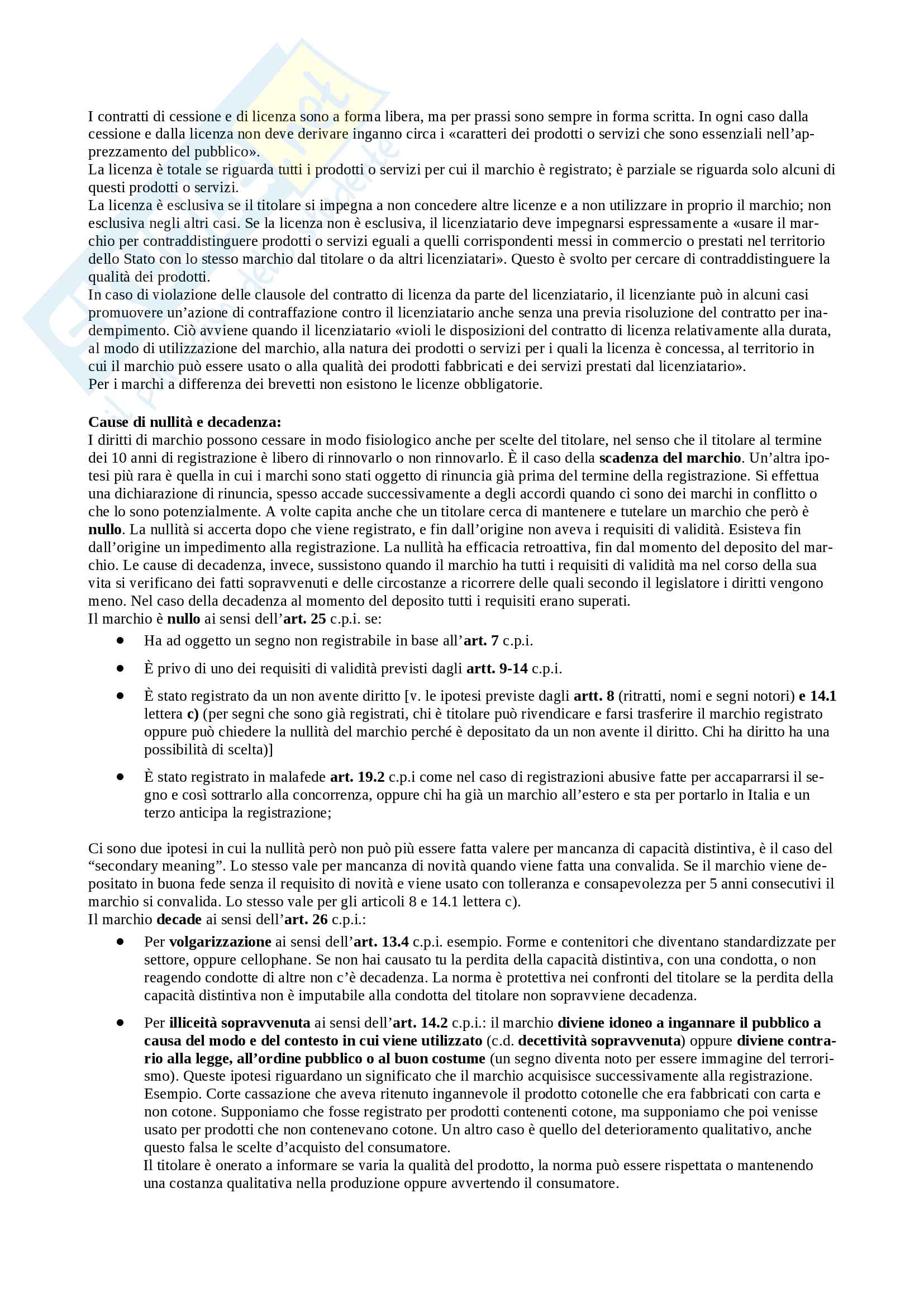 Appunti Diritto Industriale, prof. Sironi: seconda parte Pag. 36