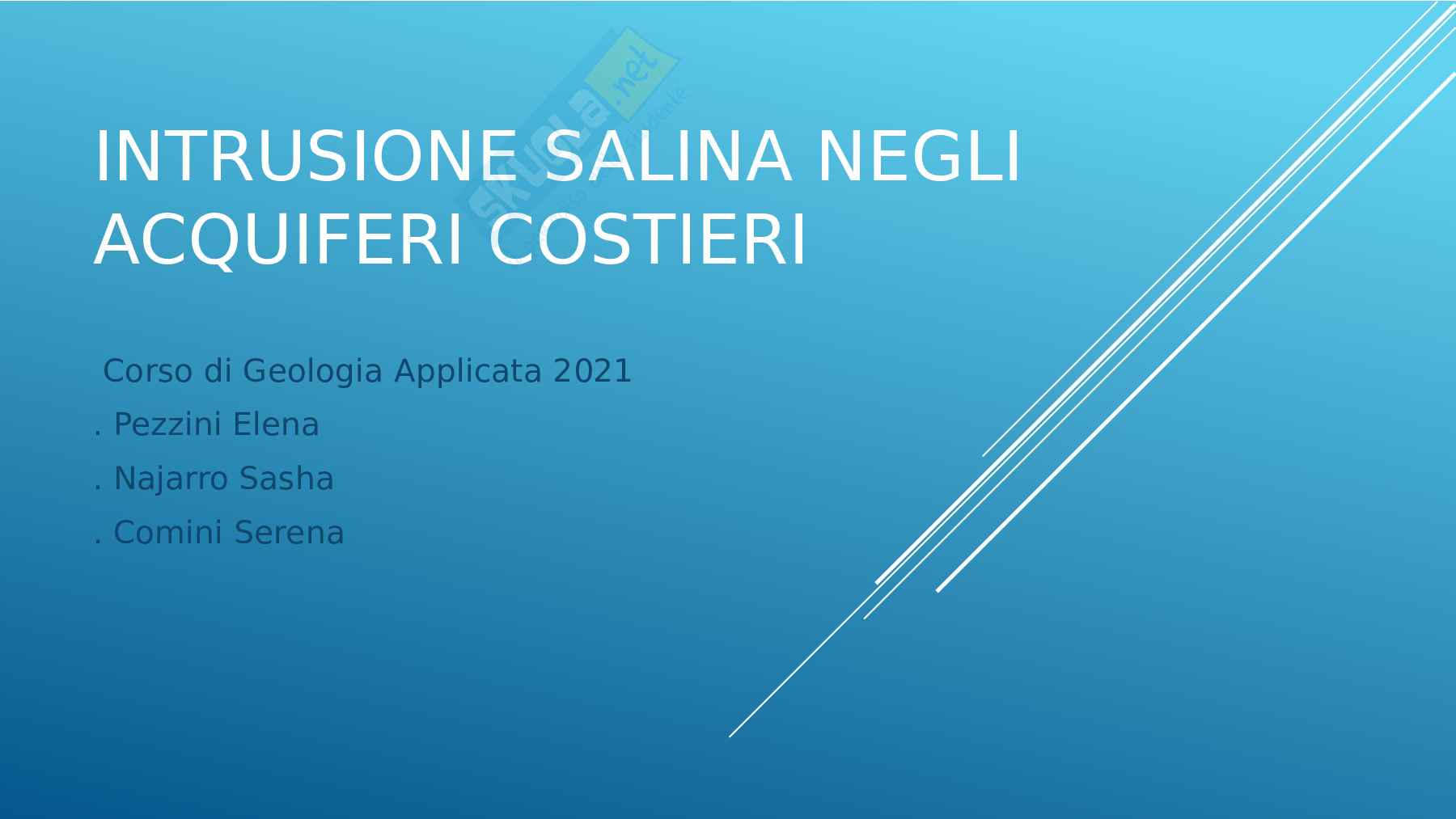 Acquiferi costieri  Pag. 1