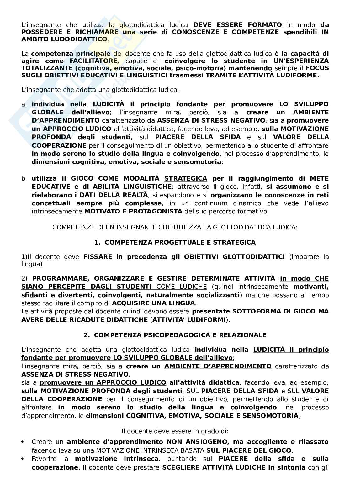 Lezione 6, domande aperte Didattica della lingua madre, seconda e straniera Pag. 6