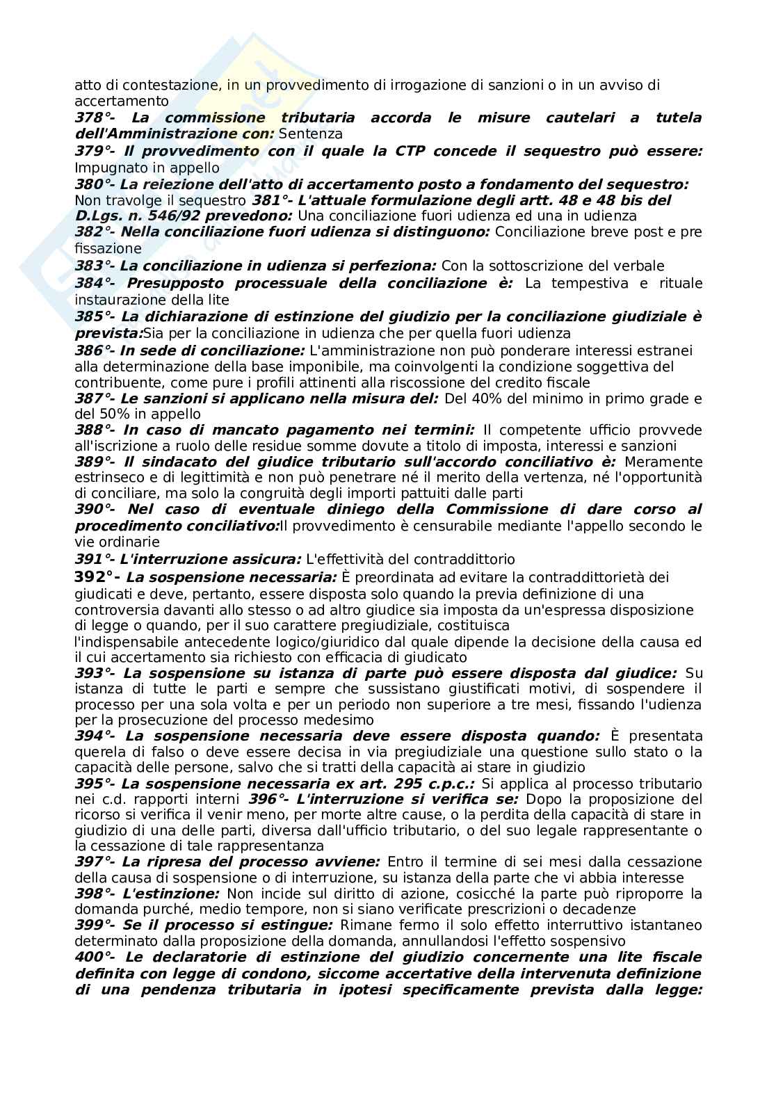 Paniere esame Diritto tributario  Pag. 21
