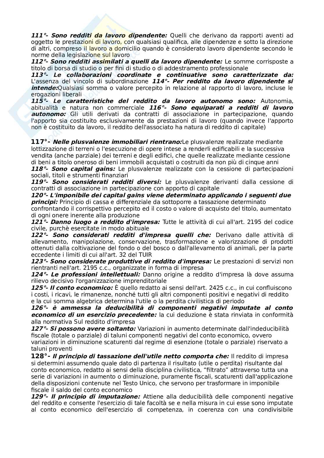 Paniere esame Diritto tributario  Pag. 6