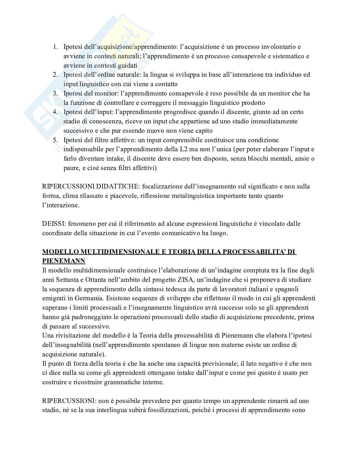 Appunti per esame di Didattica delle lingue moderne Pag. 6