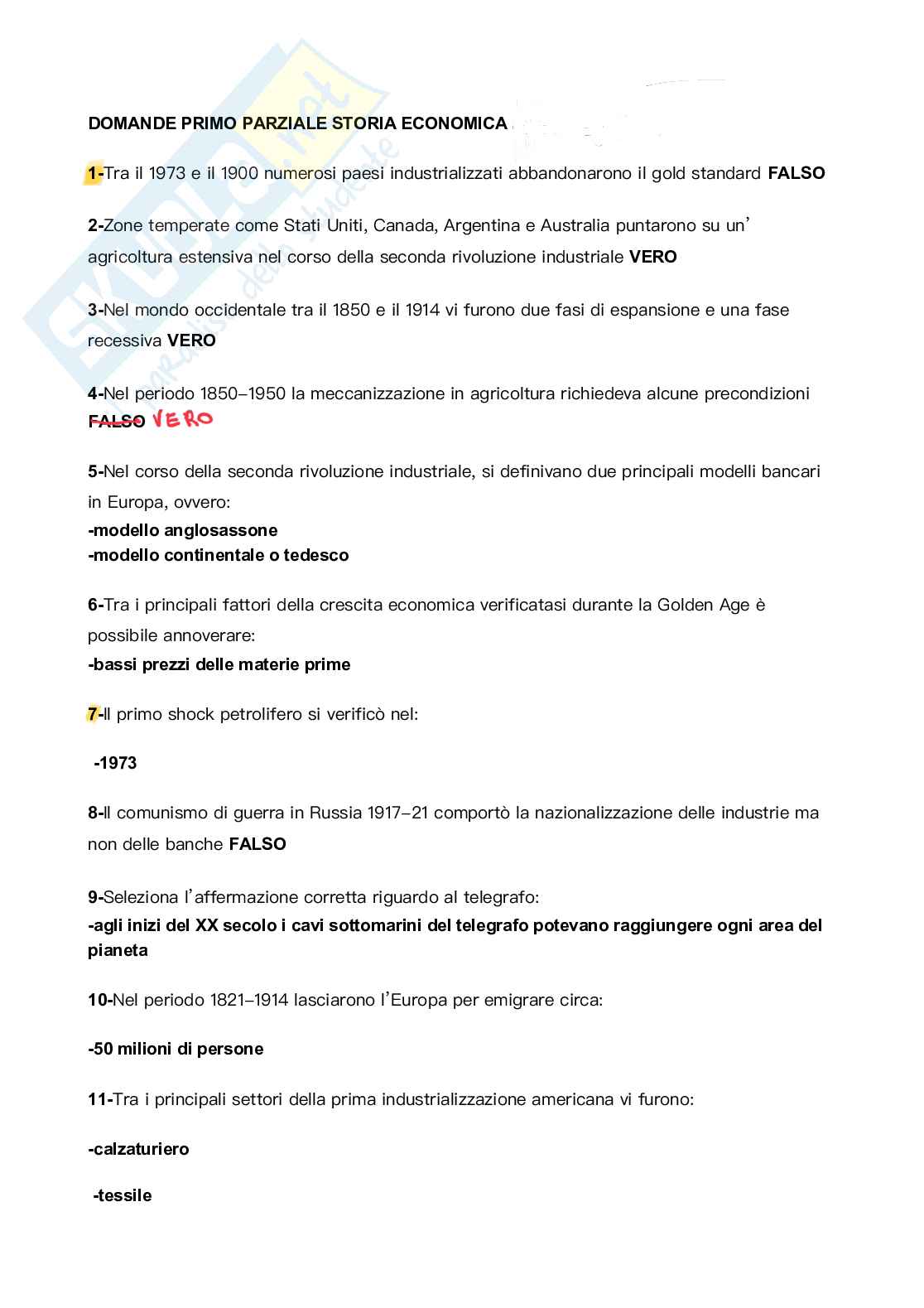 Esercitazioni Dinamiche dell’economia globale Pag. 1