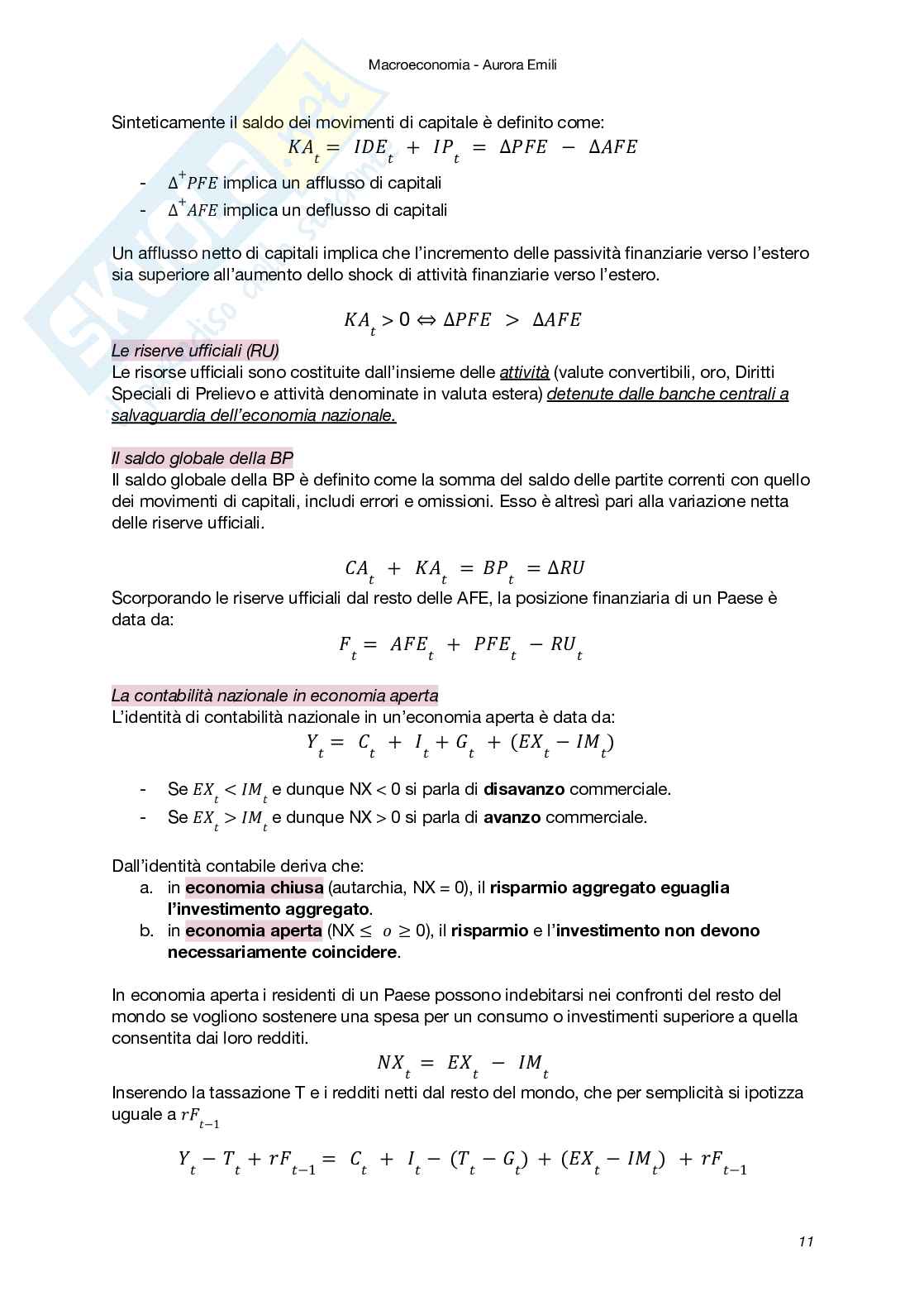 Riassunto esame Macroeconomia, Prof. Carbonari Lorenzo, libro consigliato Macroeconomia - il minimo teorico (II Edizione), Amendola, Carbonari, Ferraris Pag. 11