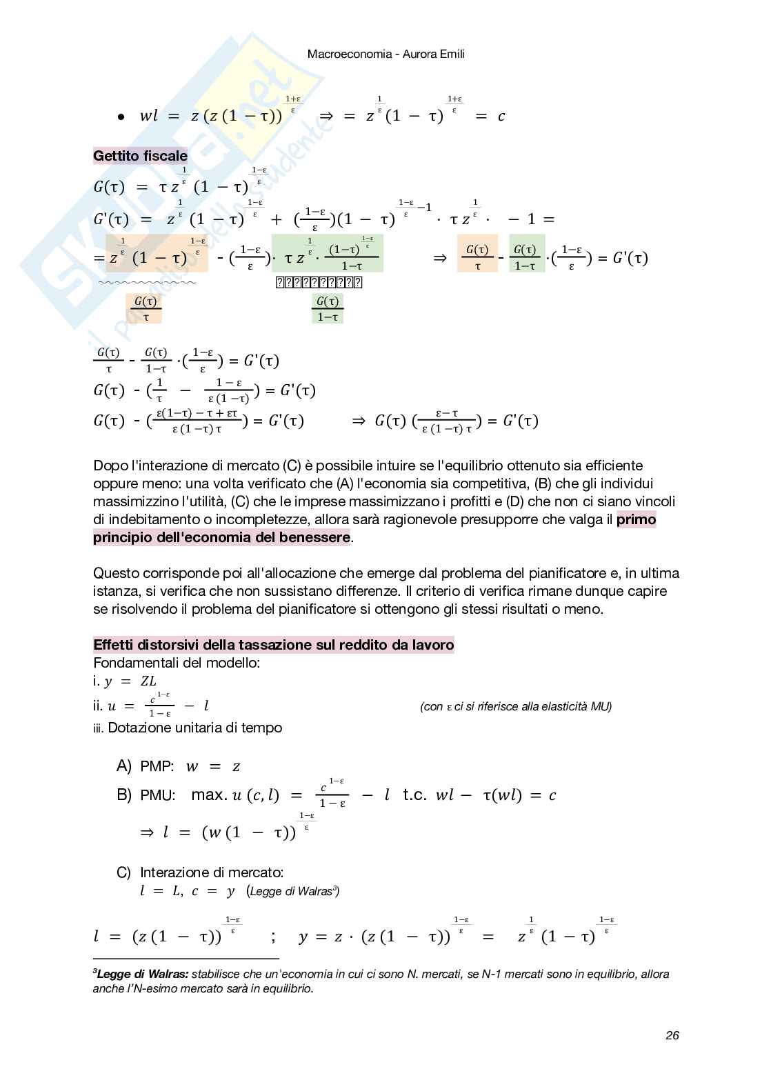 Riassunto esame Macroeconomia, Prof. Carbonari Lorenzo, libro consigliato Macroeconomia - il minimo teorico (II Edizione), Amendola, Carbonari, Ferraris Pag. 26