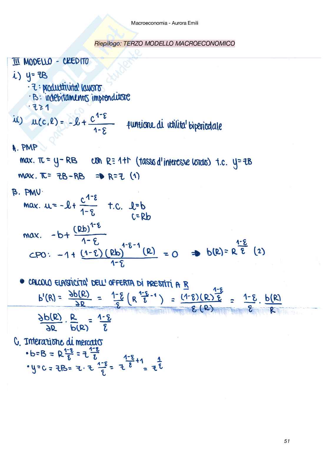 Riassunto esame Macroeconomia, Prof. Carbonari Lorenzo, libro consigliato Macroeconomia - il minimo teorico (II Edizione), Amendola, Carbonari, Ferraris Pag. 51