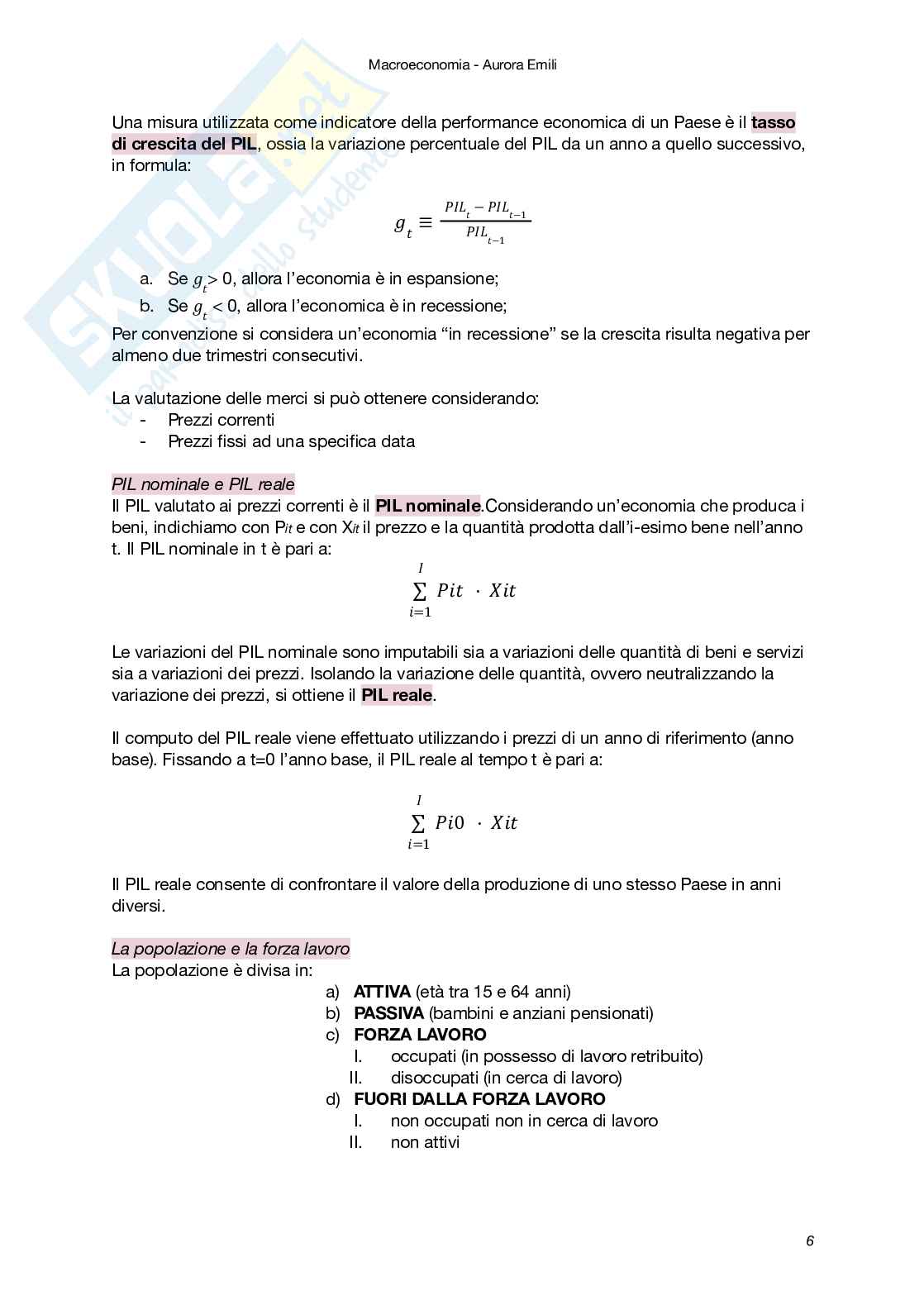 Riassunto esame Macroeconomia, Prof. Carbonari Lorenzo, libro consigliato Macroeconomia - il minimo teorico (II Edizione), Amendola, Carbonari, Ferraris Pag. 6