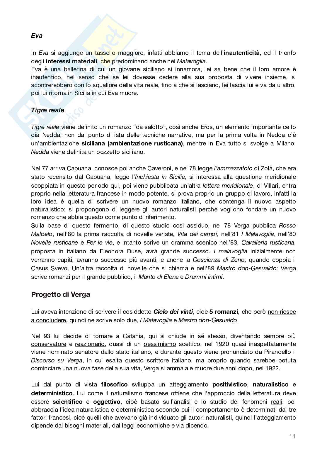 Antipositivismo, naturalismo e Verga Pag. 11