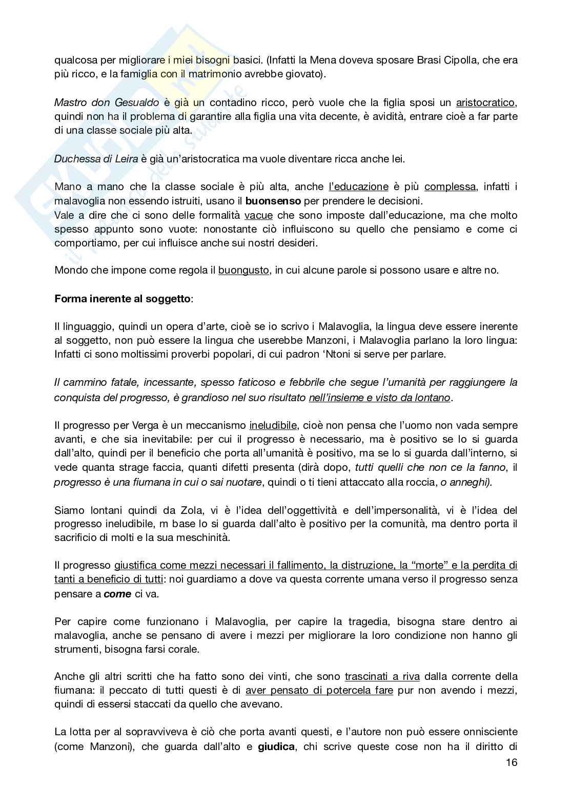 Antipositivismo, naturalismo e Verga Pag. 16