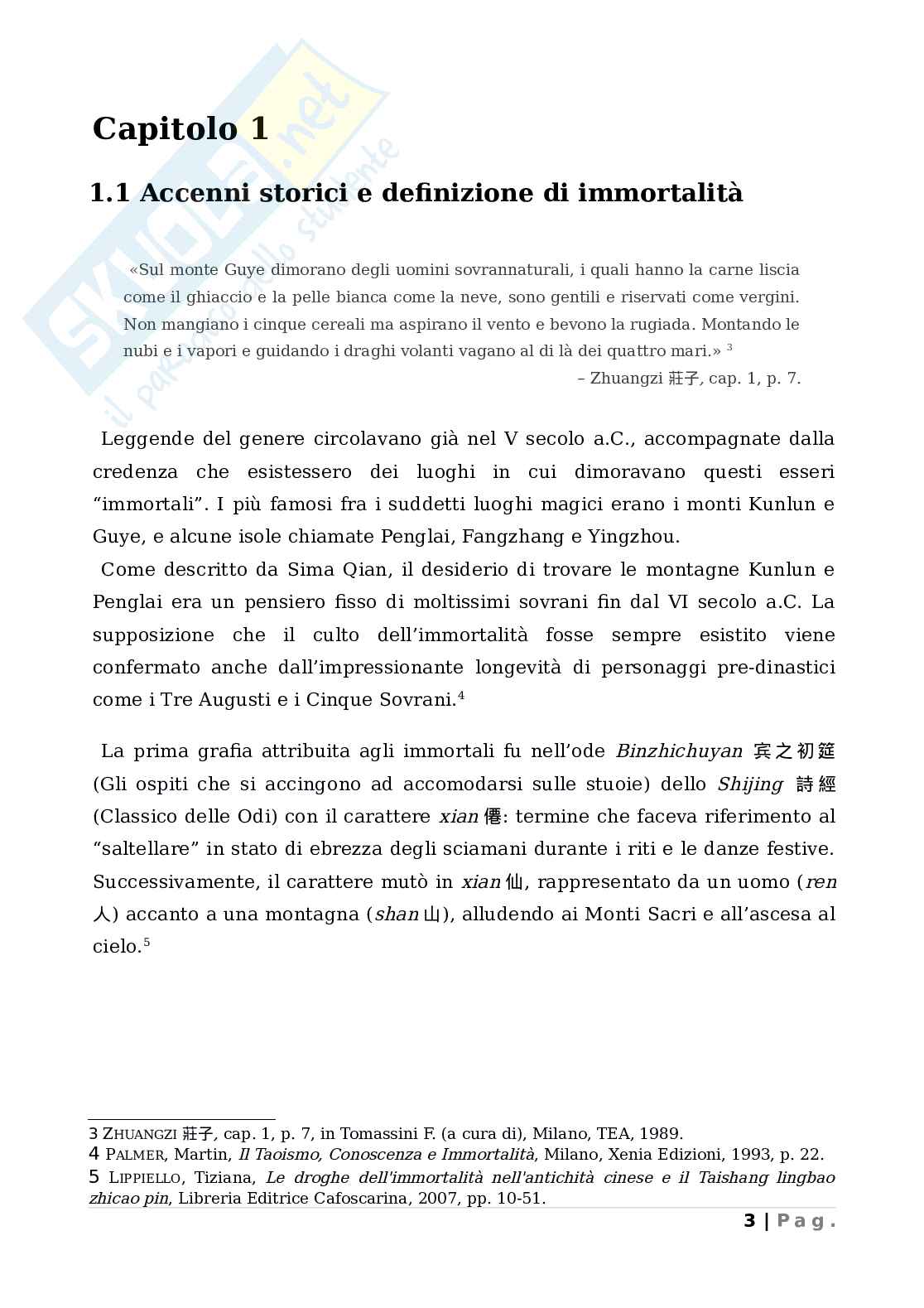  La ricerca taoista dell’immortalità: dalla storia alle pratiche dell’adepto Pag. 6