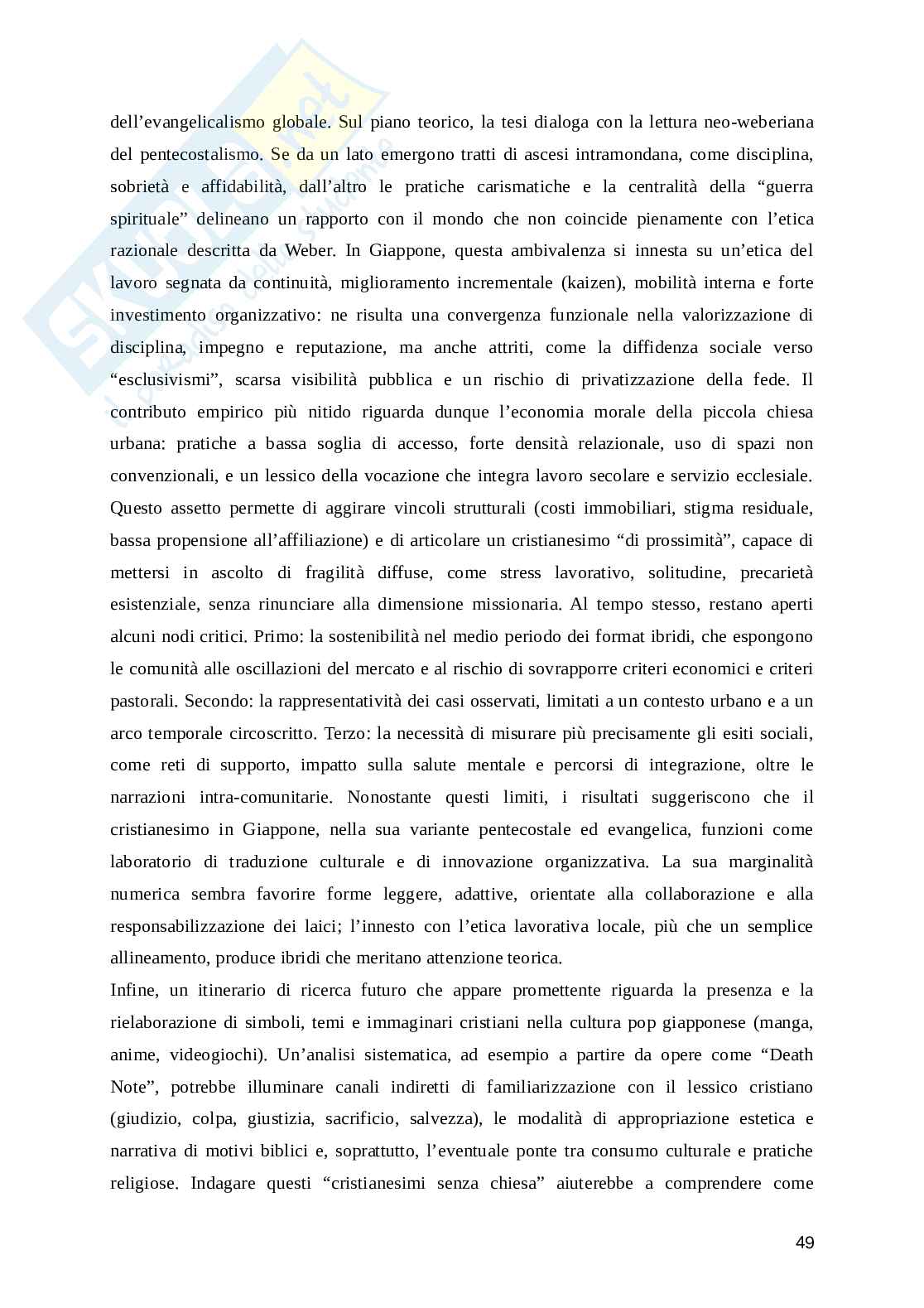 Pentecontalismo in Giappone. Una ricerca tra storia e contemporaneità Pag. 51